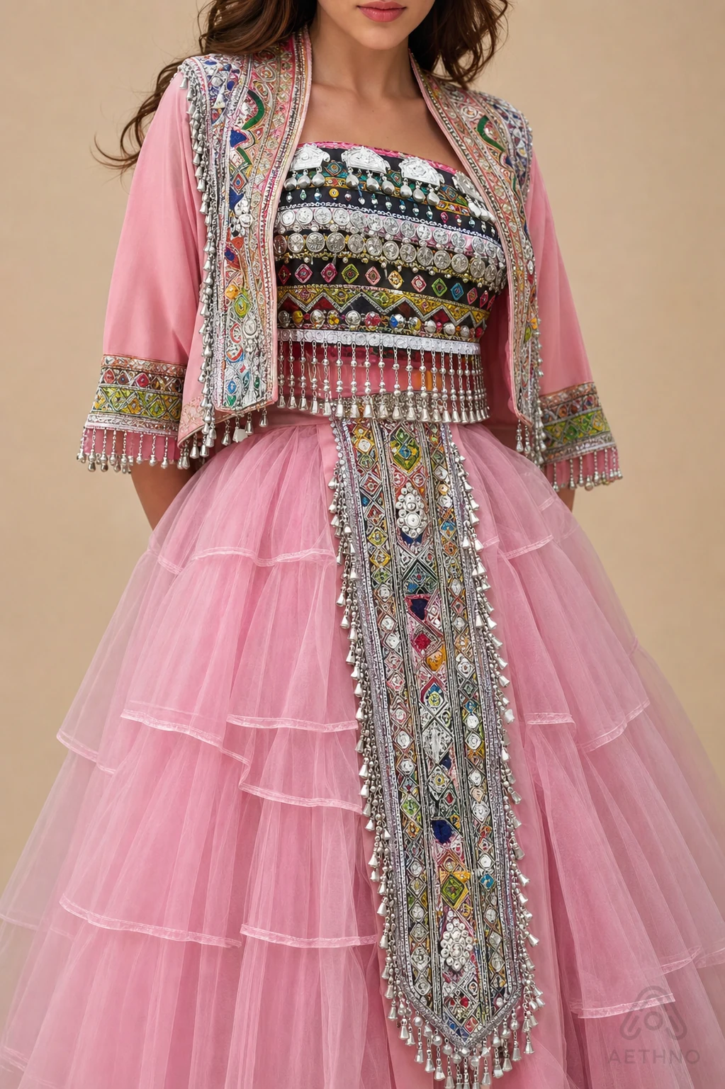 AETHNO Miao-Inspired Embroidered Women's Outfit - Look 243 - Image 6
