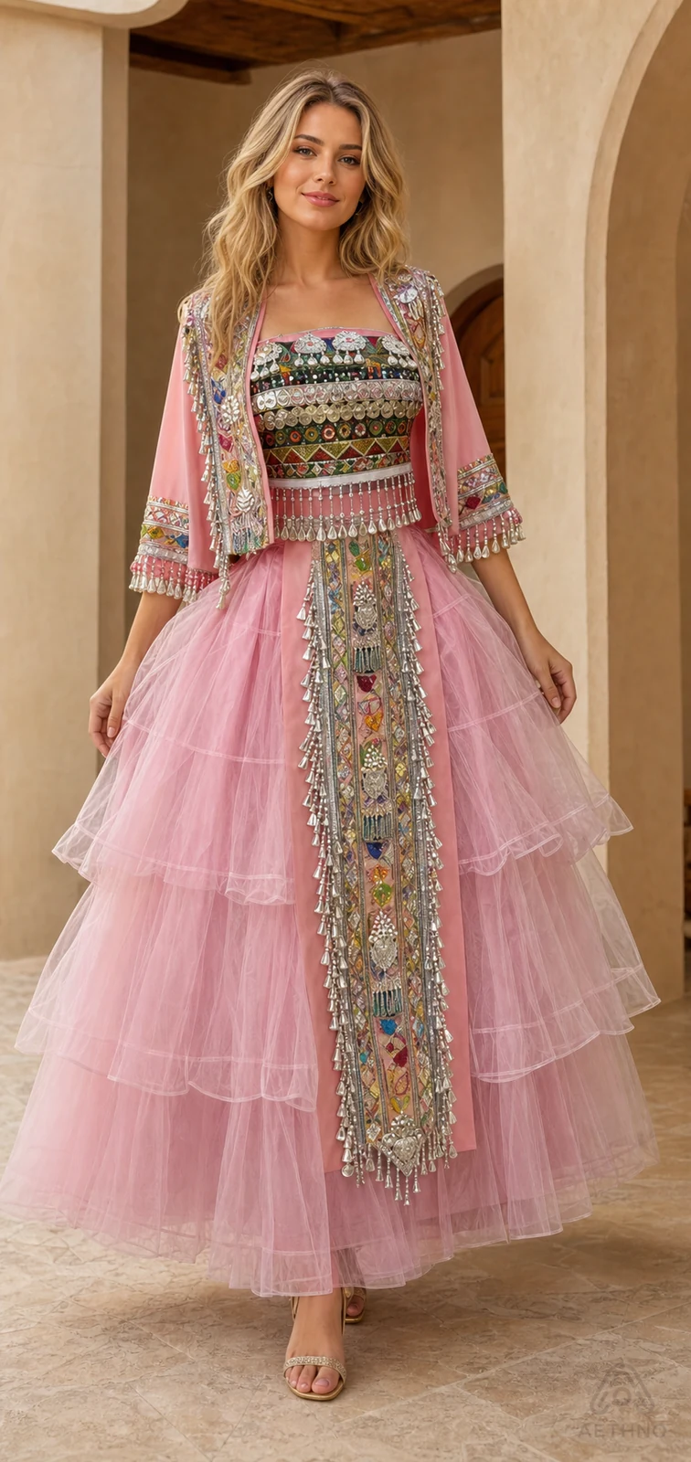 AETHNO Miao-Inspired Embroidered Women's Outfit - Look 243 - Image 9