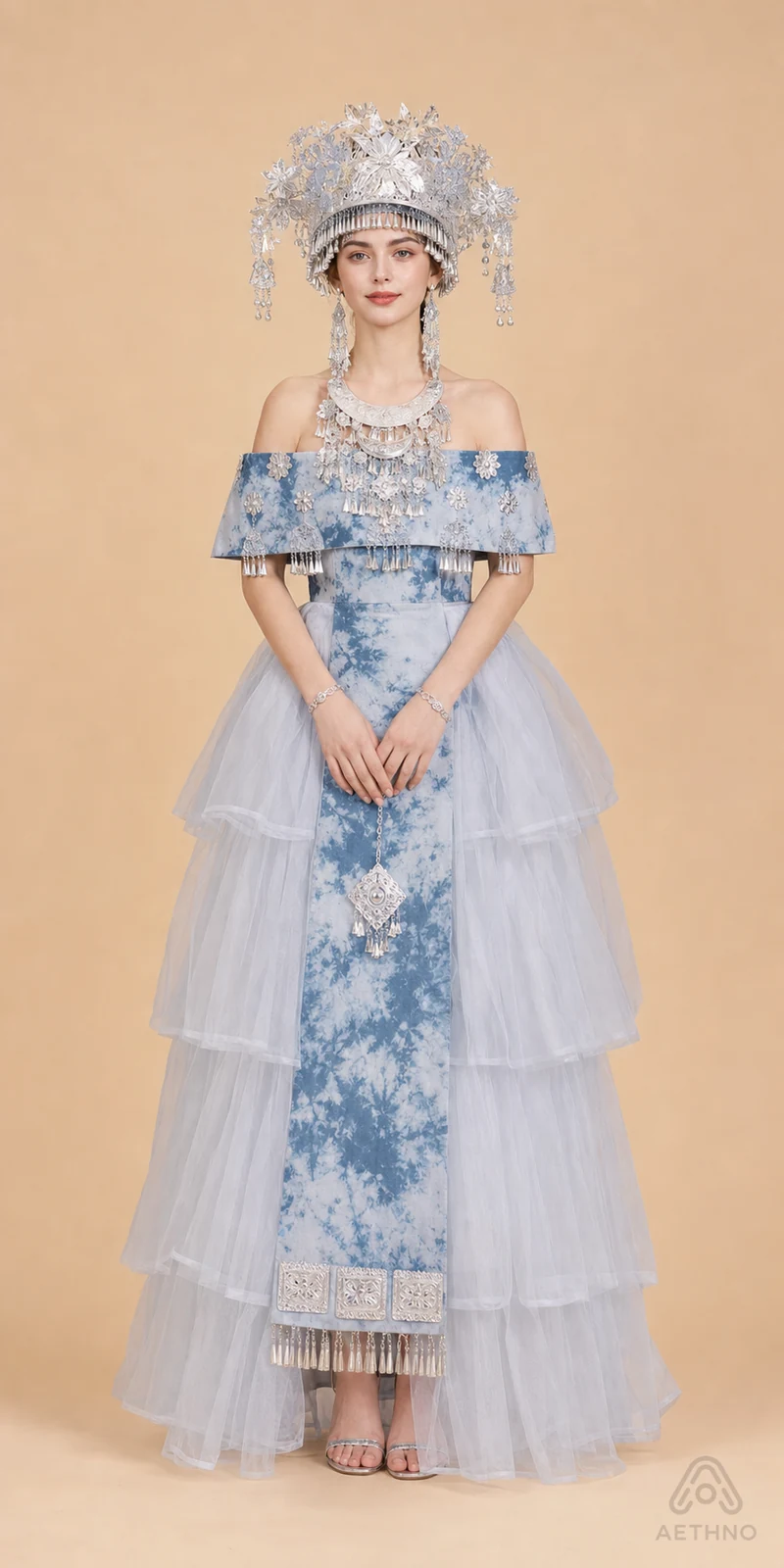 AETHNO Miao-Inspired Embroidered Women's Outfit - Look 252