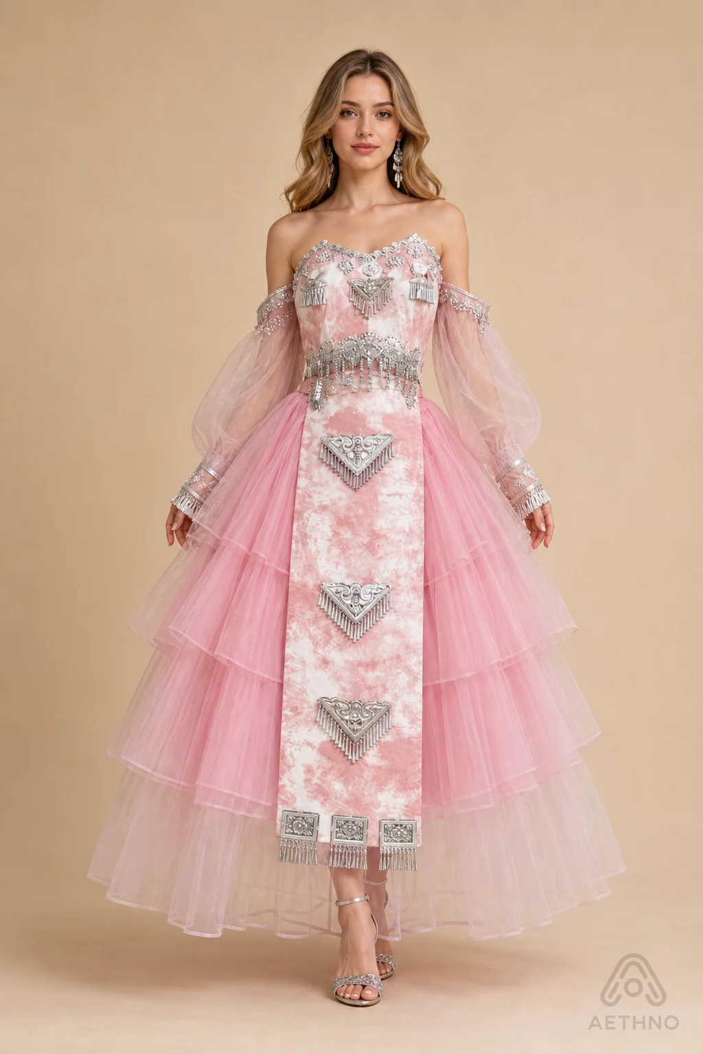 AETHNO Miao-Inspired Embroidered Women's Outfit - Look 255