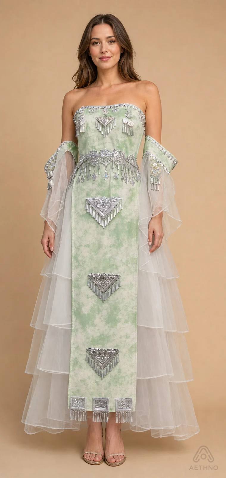 AETHNO Miao-Inspired Embroidered Women's Outfit - Look 259