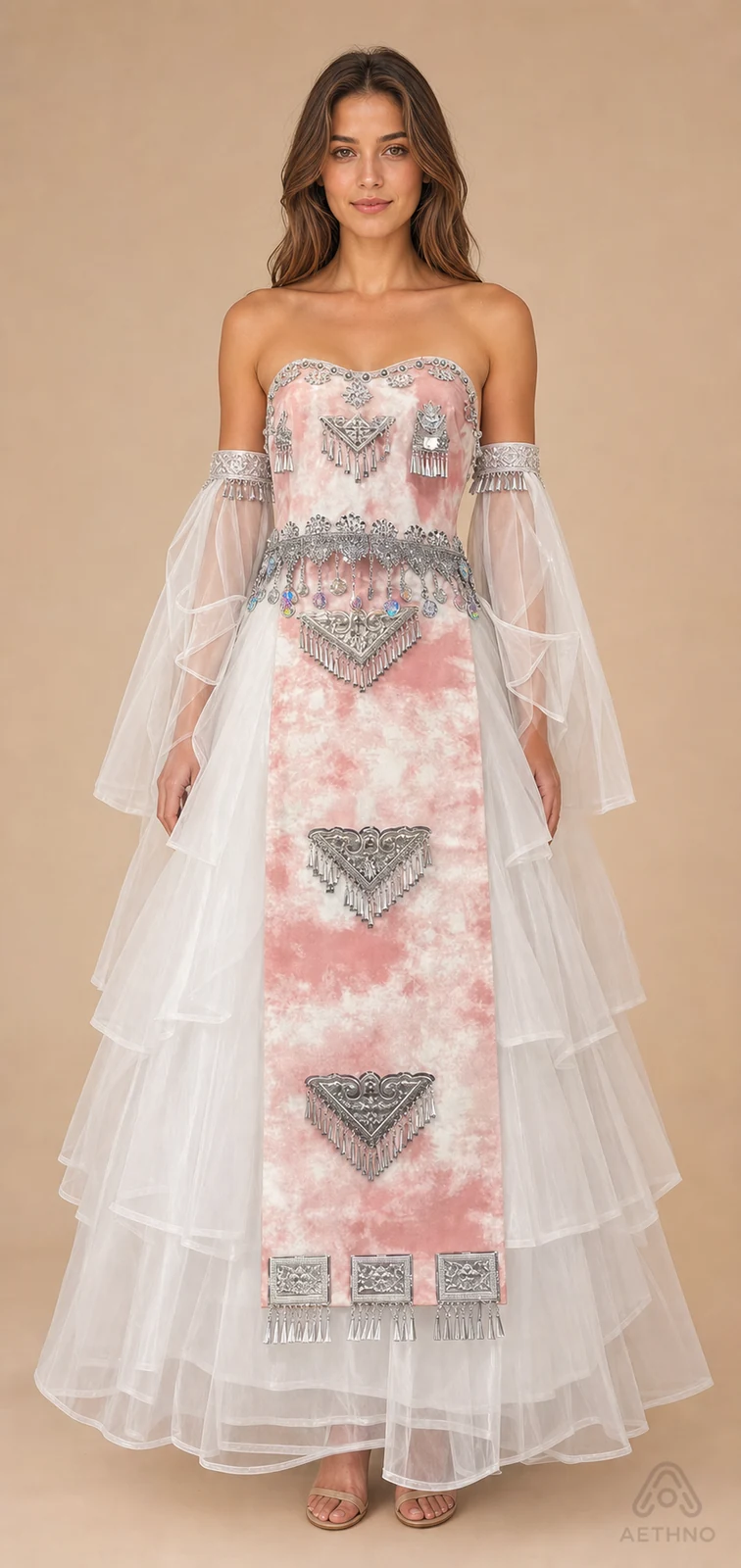 AETHNO Miao-Inspired Embroidered Women's Outfit - Look 260