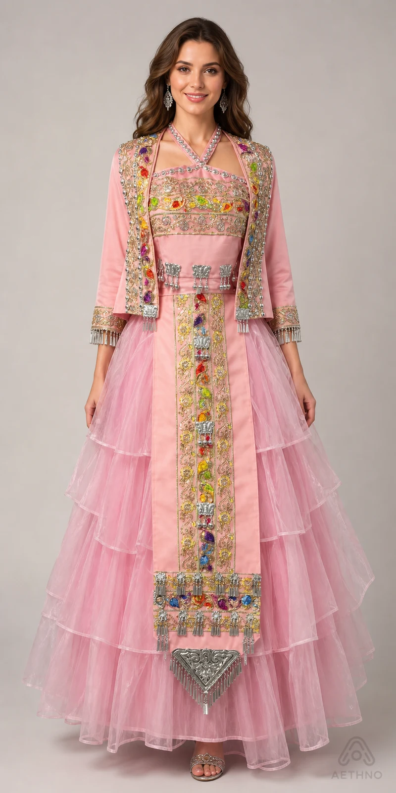 AETHNO Miao-Inspired Embroidered Women's Outfit - Look 269