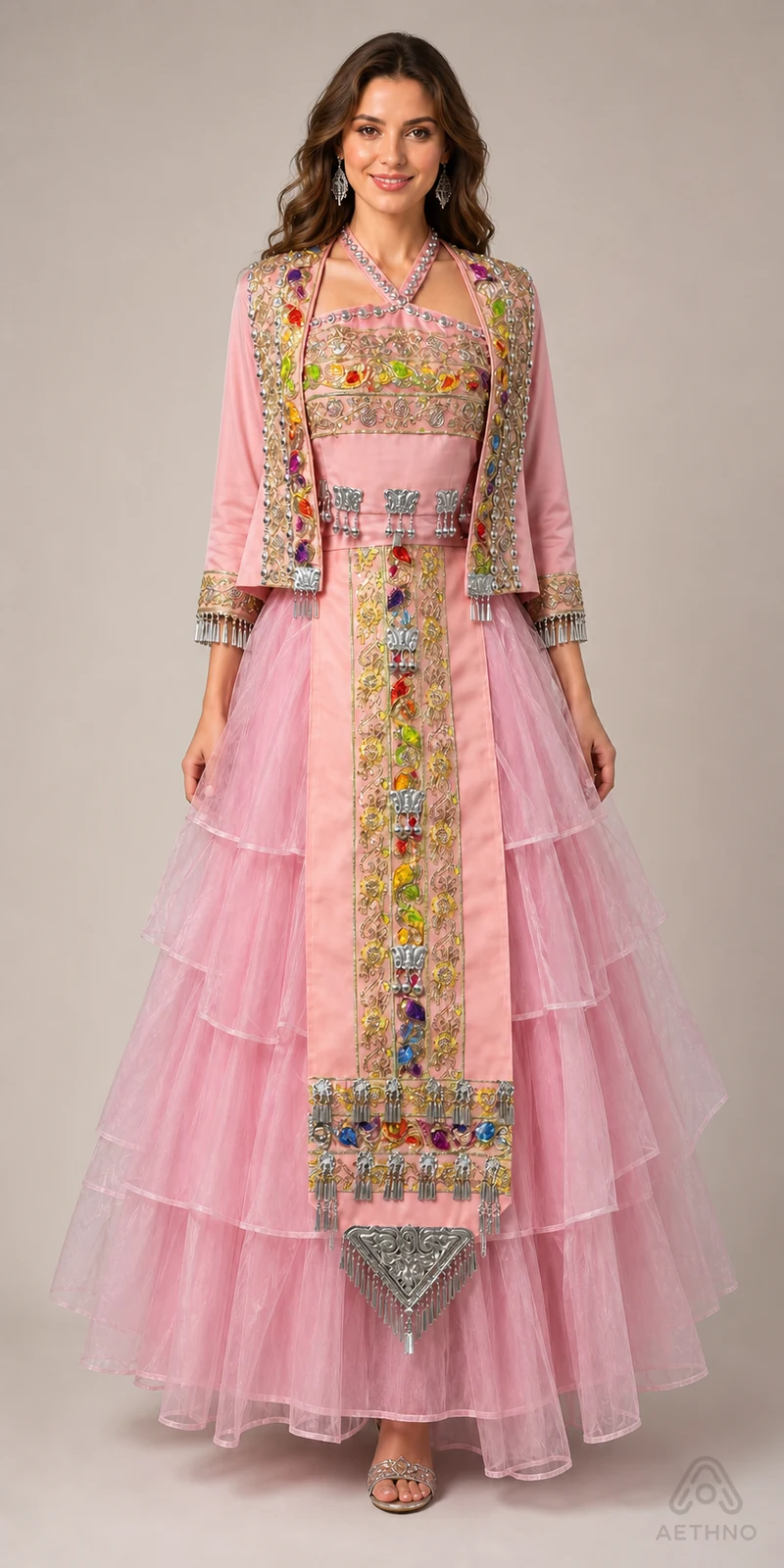 AETHNO Miao-Inspired Embroidered Women's Outfit - Look 269 - Image 2