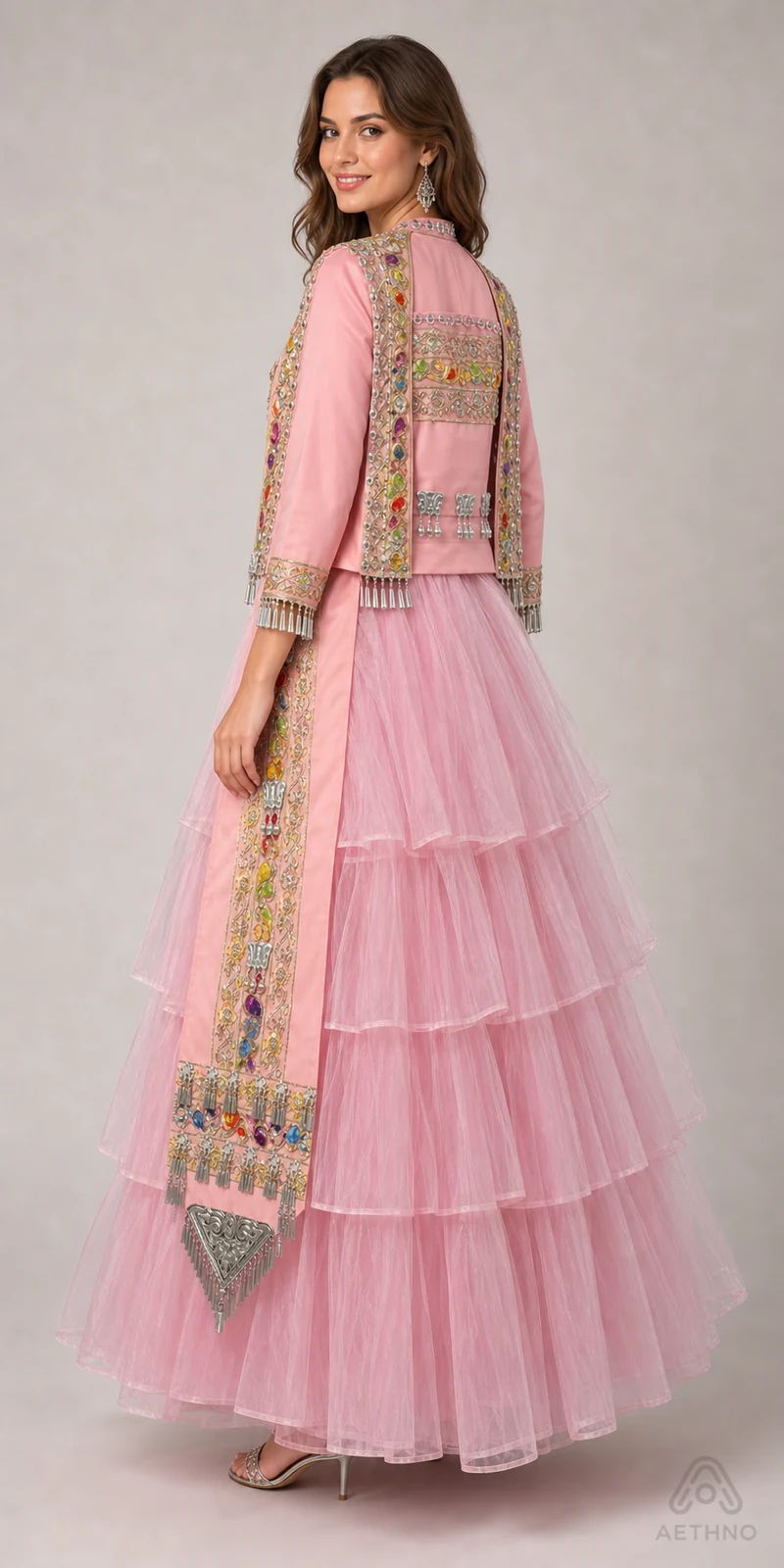 AETHNO Miao-Inspired Embroidered Women's Outfit - Look 269 - Image 3