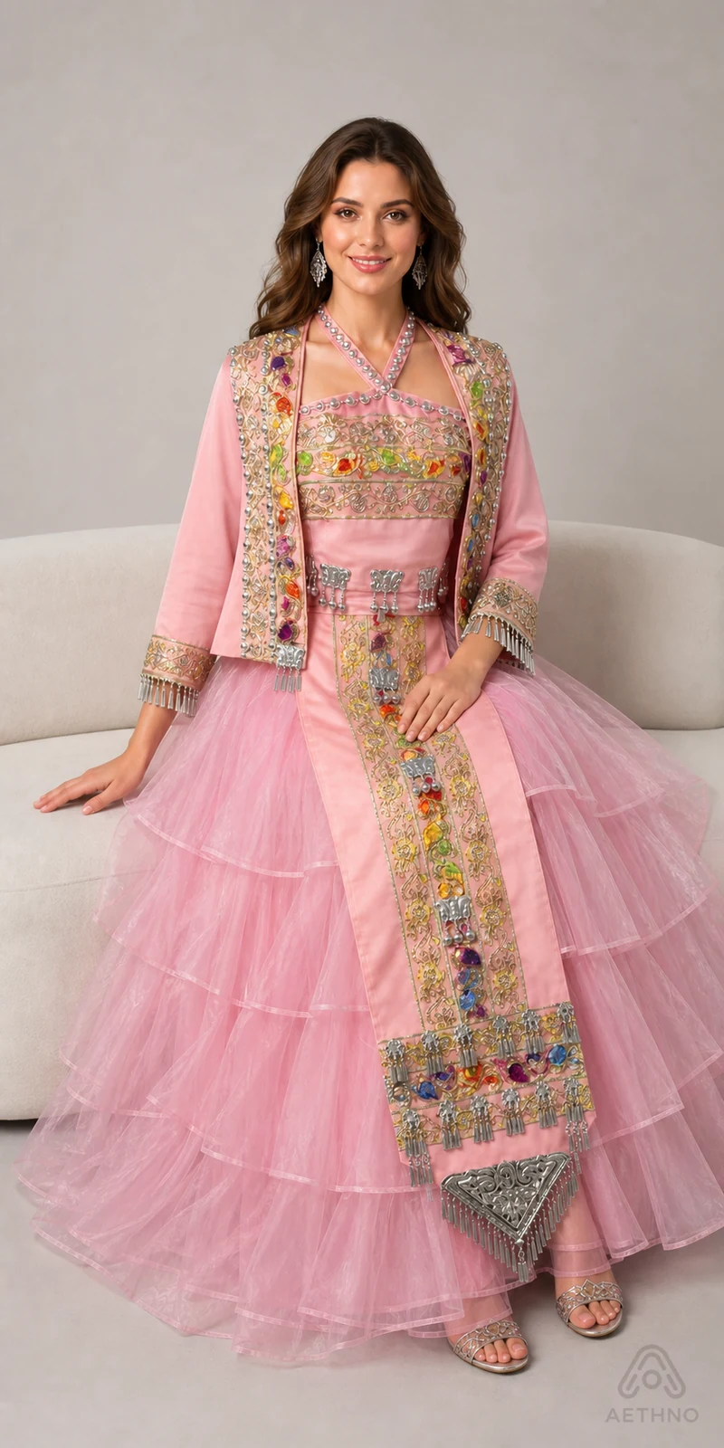 AETHNO Miao-Inspired Embroidered Women's Outfit - Look 269 - Image 4