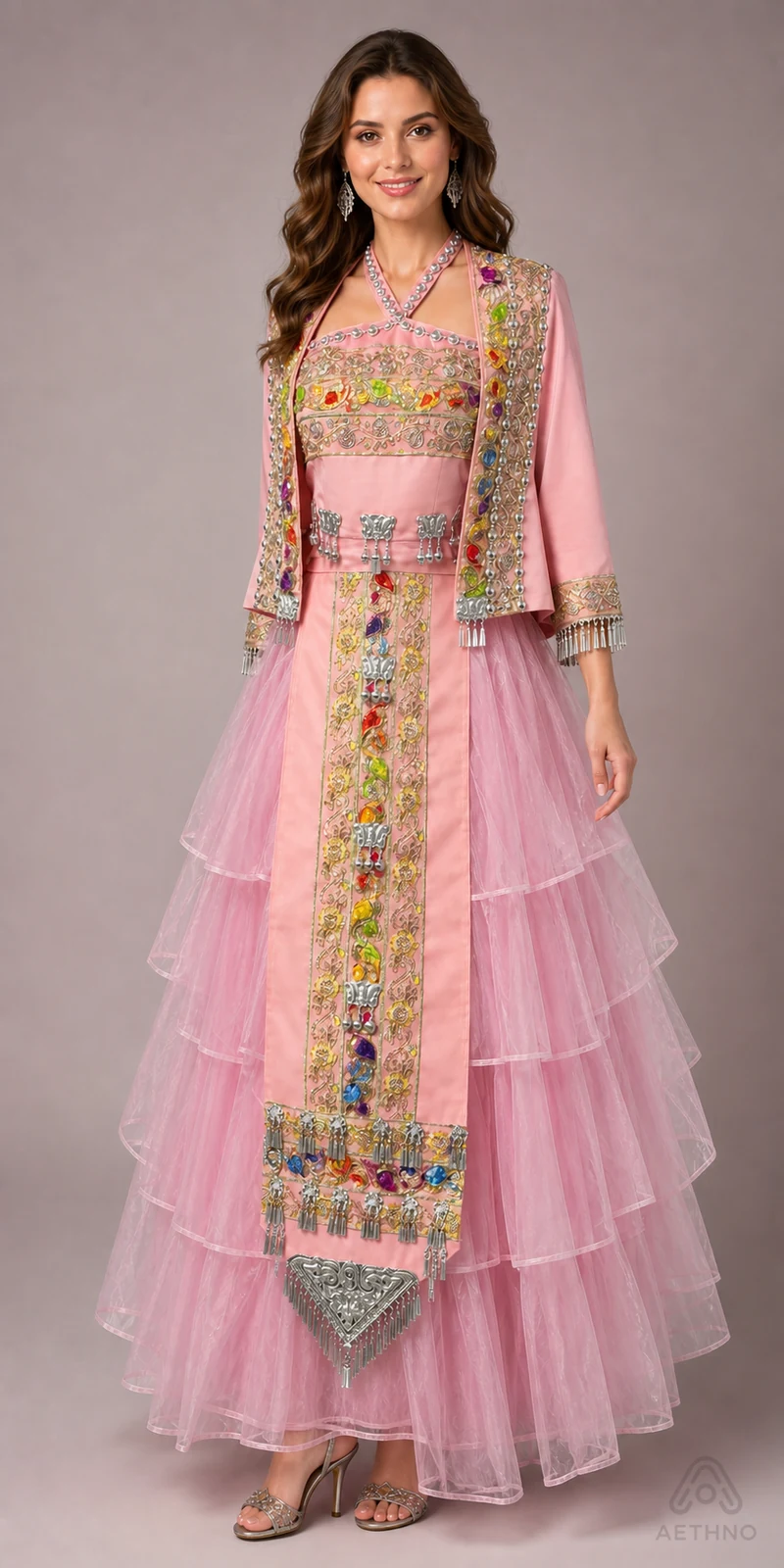 AETHNO Miao-Inspired Embroidered Women's Outfit - Look 269 - Image 5