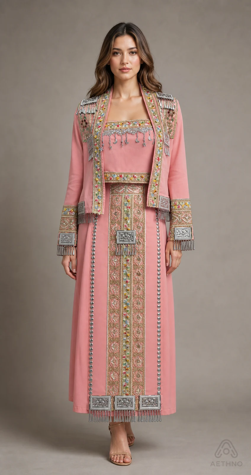 AETHNO Miao-Inspired Embroidered Women's Outfit - Look 271