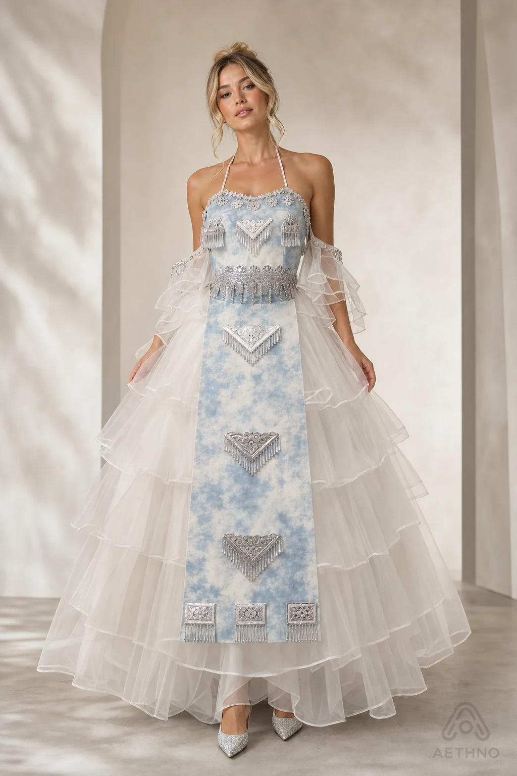 AETHNO Miao-Inspired Embroidered Women's Outfit - Look 274