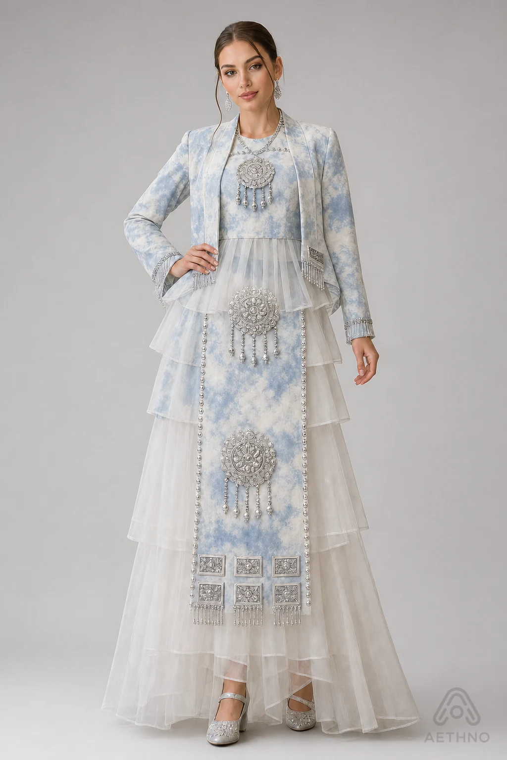 AETHNO Miao-Inspired Embroidered Women's Outfit - Look 275 - Image 2