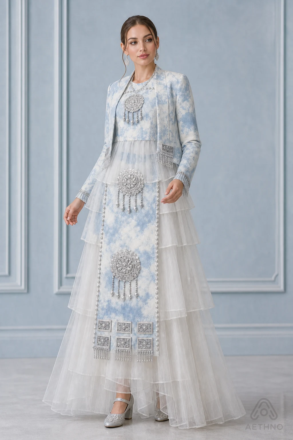 AETHNO Miao-Inspired Embroidered Women's Outfit - Look 275 - Image 4