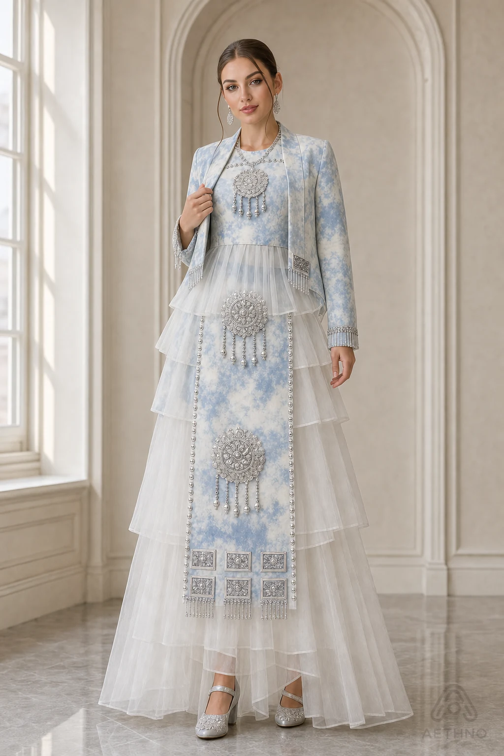 AETHNO Miao-Inspired Embroidered Women's Outfit - Look 275 - Image 5