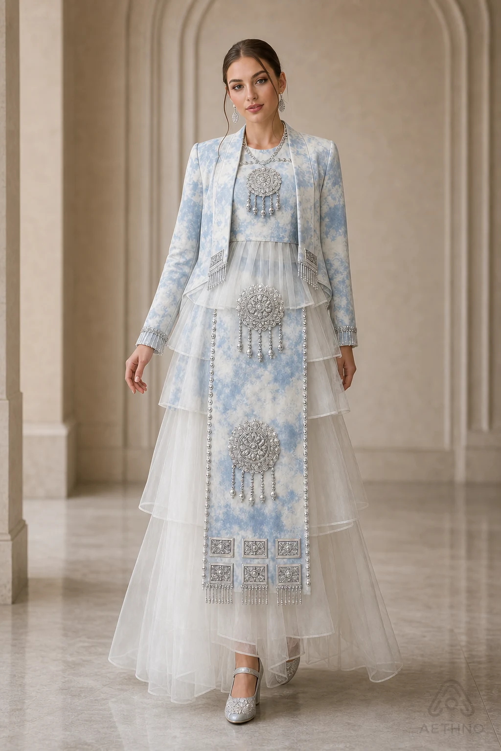 AETHNO Miao-Inspired Embroidered Women's Outfit - Look 275 - Image 7