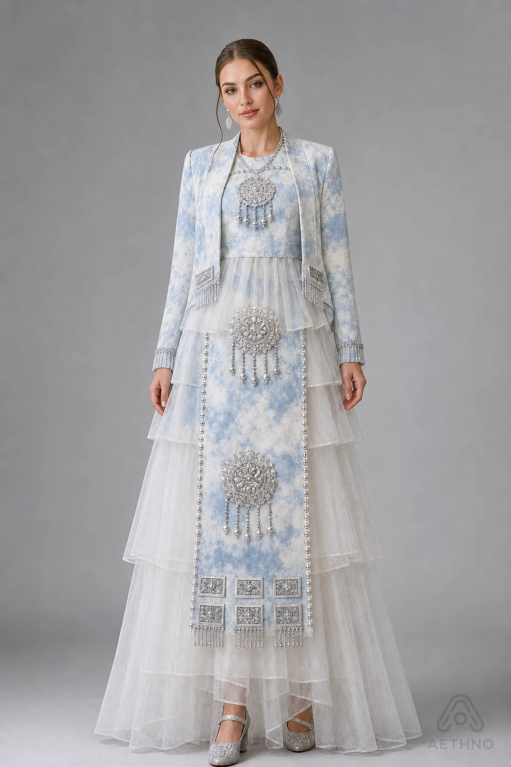 AETHNO Miao-Inspired Embroidered Women's Outfit - Look 275 - Image 8