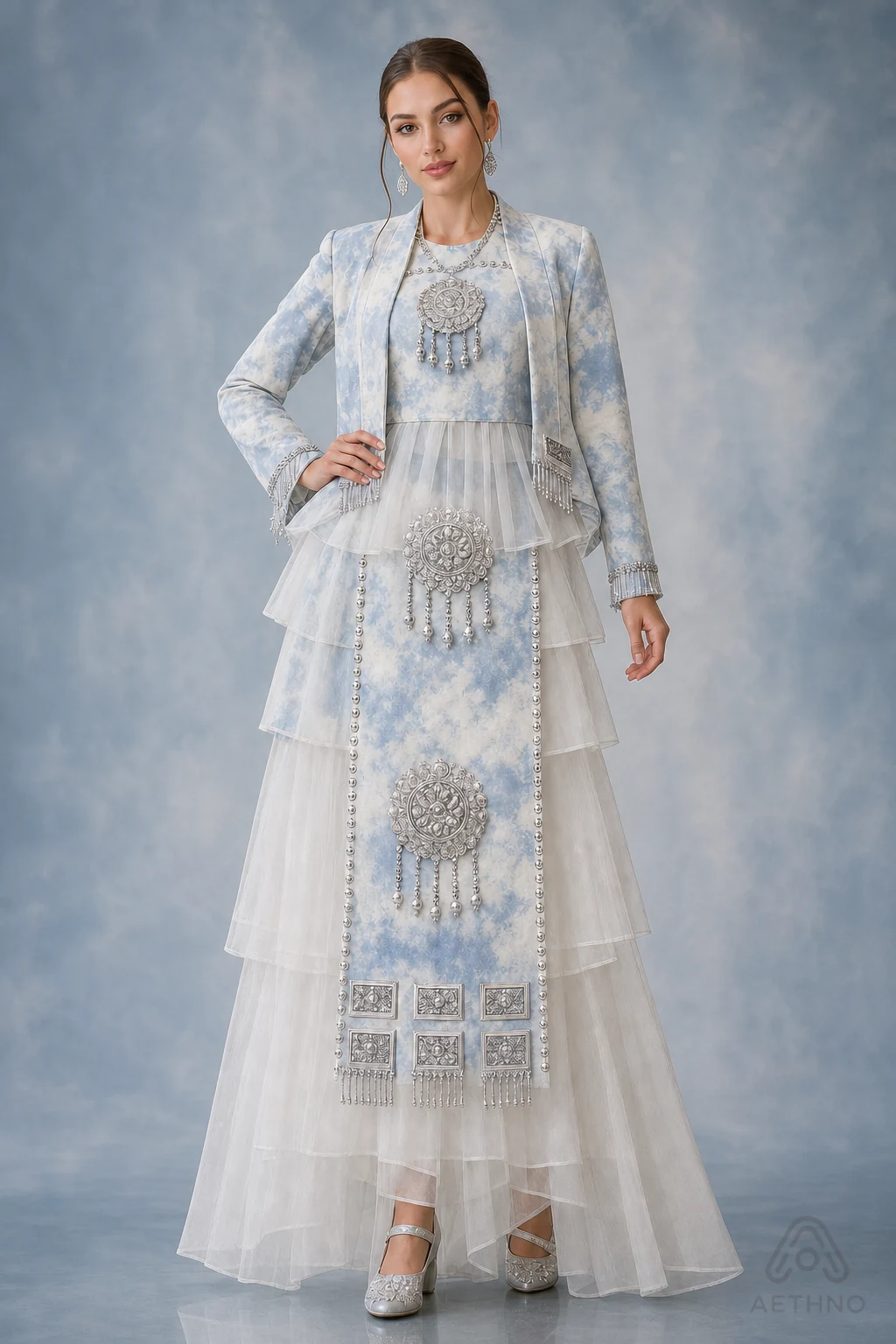 AETHNO Miao-Inspired Embroidered Women's Outfit - Look 275 - Image 9