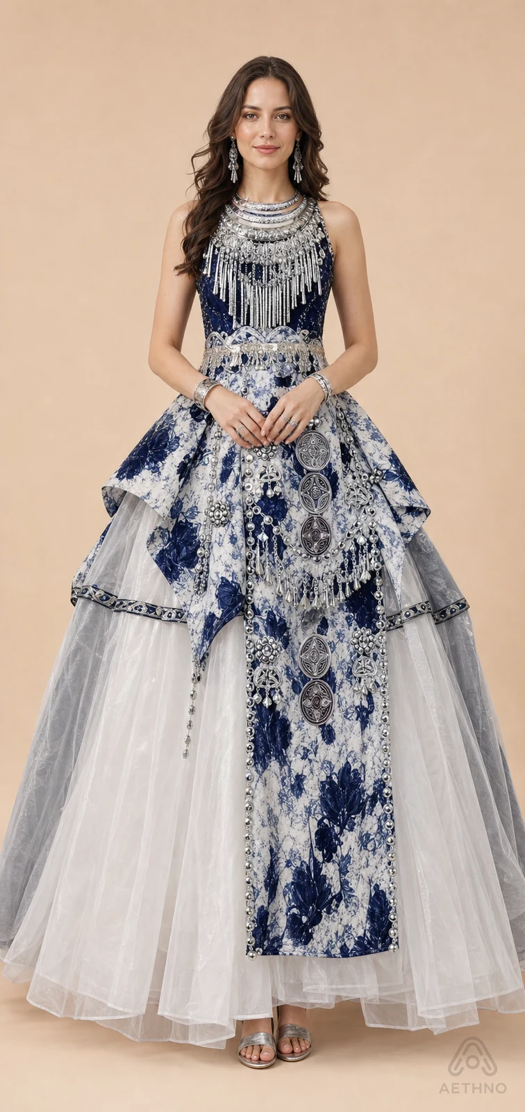 AETHNO Miao-Inspired Embroidered Women's Outfit - Look 279