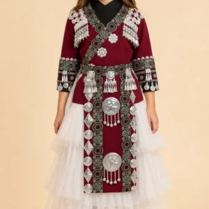 AETHNO Miao-Inspired Embroidered Girls' Outfit - Look 284 Kids Style 01