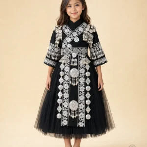AETHNO Miao-Inspired Embroidered Girls' Outfit - Look 284 Kids Style 02