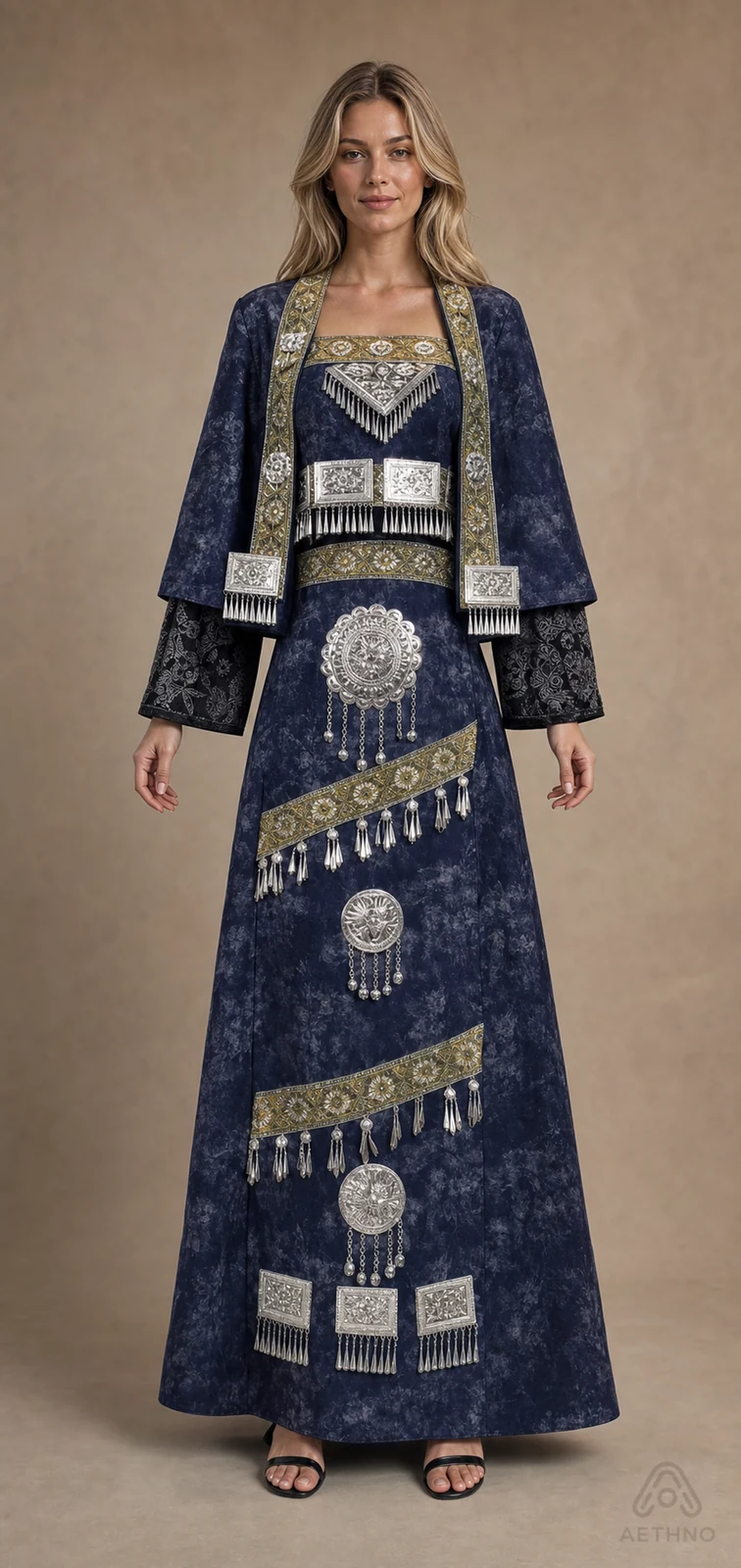 AETHNO Miao-Inspired Embroidered Women's Outfit - Look 289