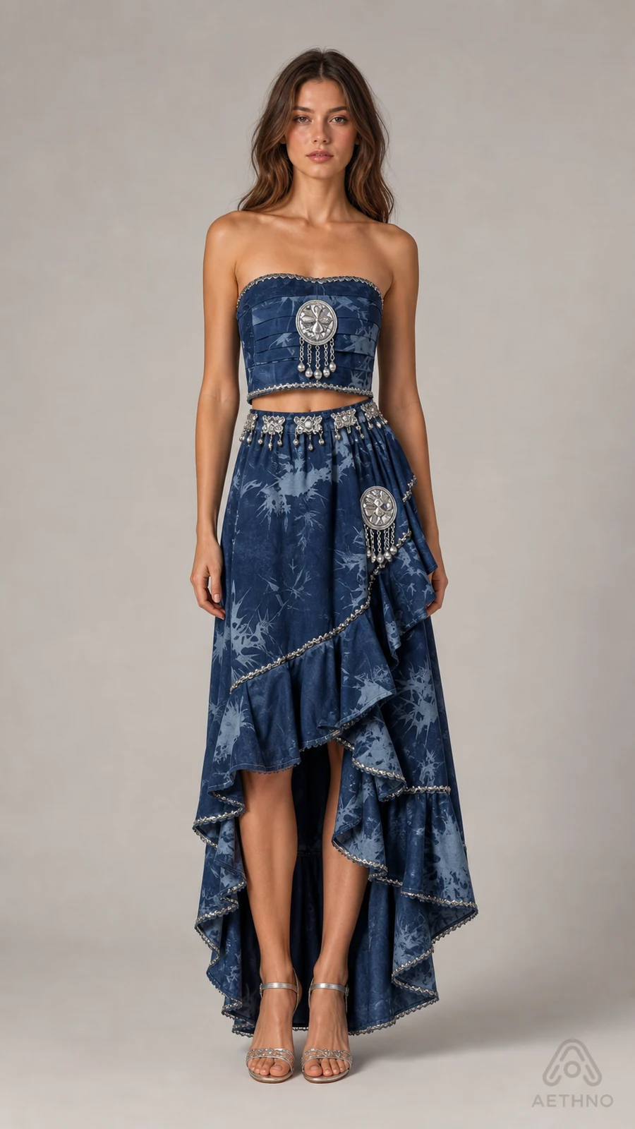 AETHNO Miao-Inspired Embroidered Women's Outfit - Look 294
