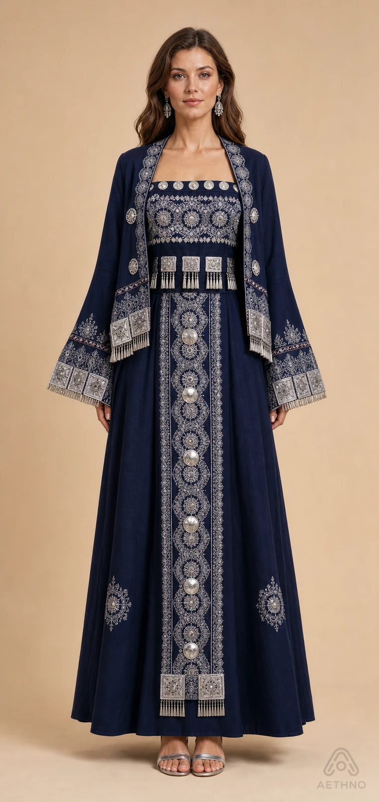 AETHNO Miao-Inspired Embroidered Women's Outfit - Look 299