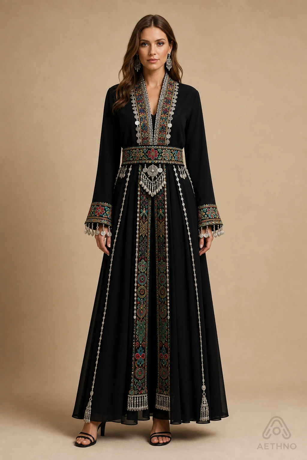 AETHNO Miao-Inspired Embroidered Women's Outfit - Look 305