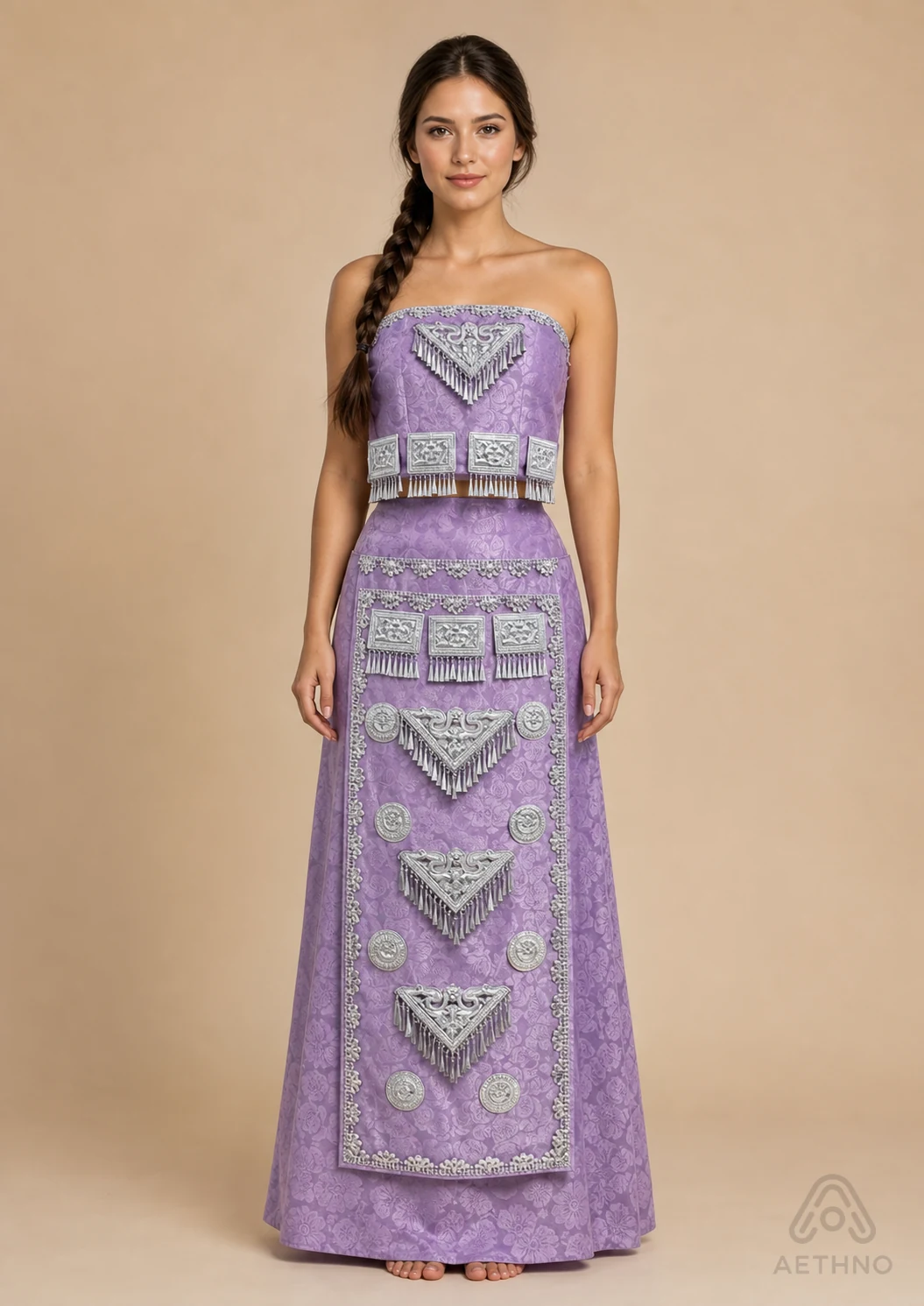 AETHNO Miao-Inspired Embroidered Women's Outfit - Look 312