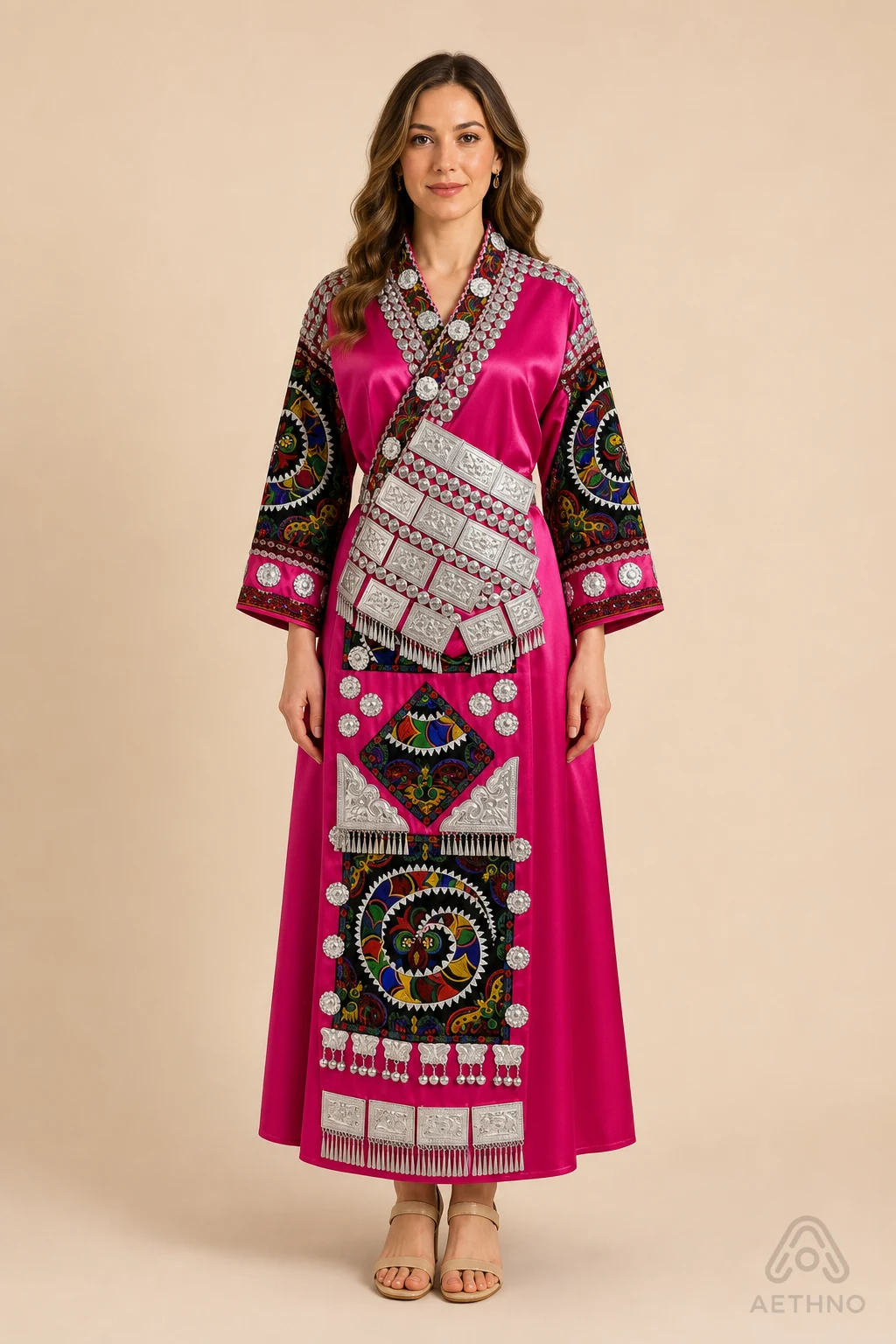 AETHNO Miao-Inspired Embroidered Women's Outfit - Look 314