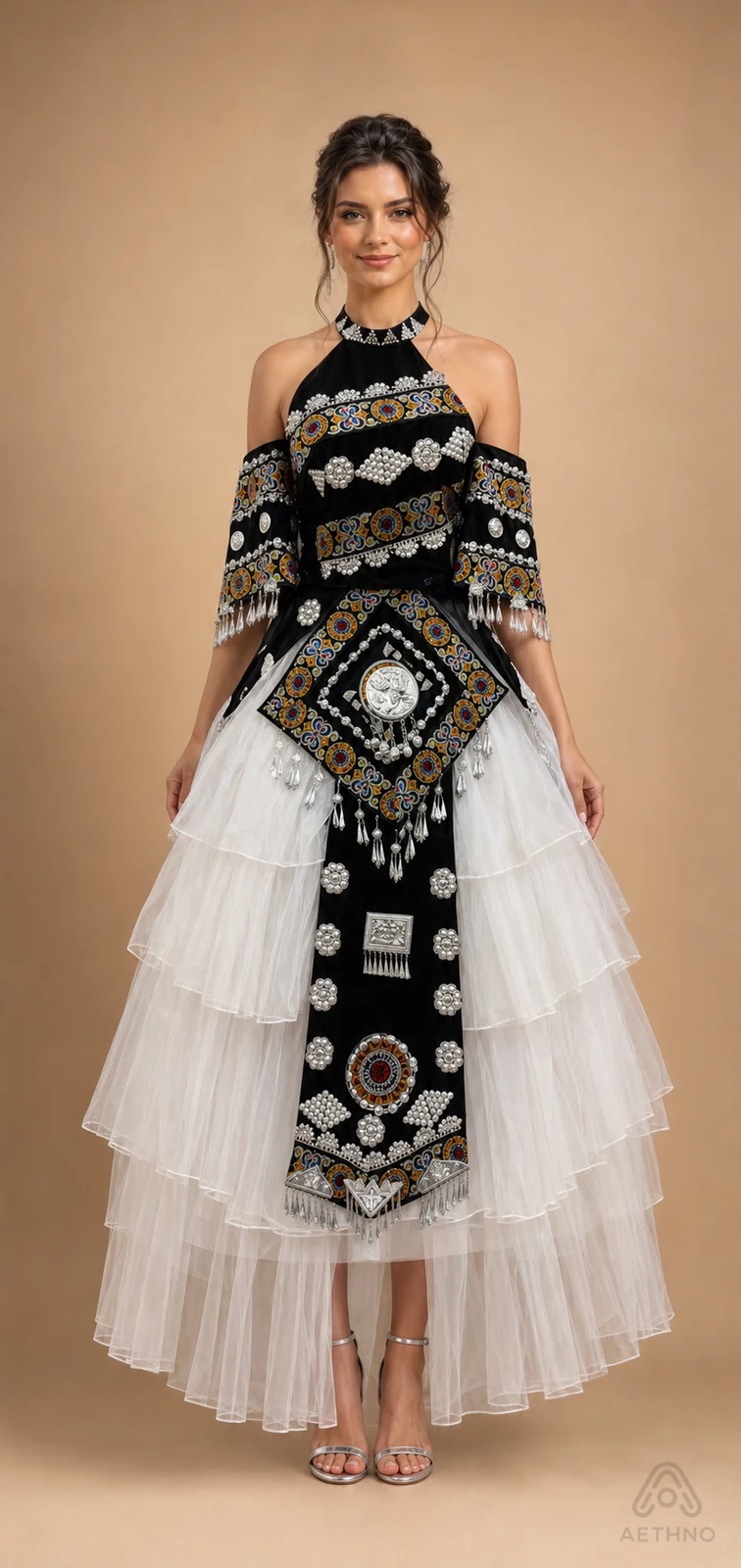 AETHNO Miao-Inspired Embroidered Women's Outfit - Look 318