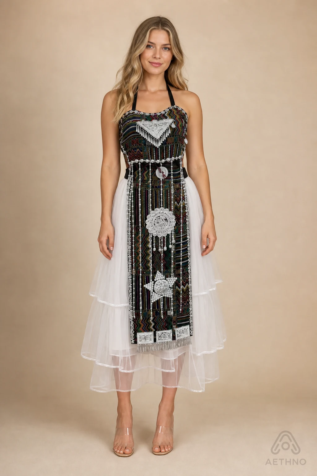 AETHNO Miao-Inspired Embroidered Women's Outfit - Look 324
