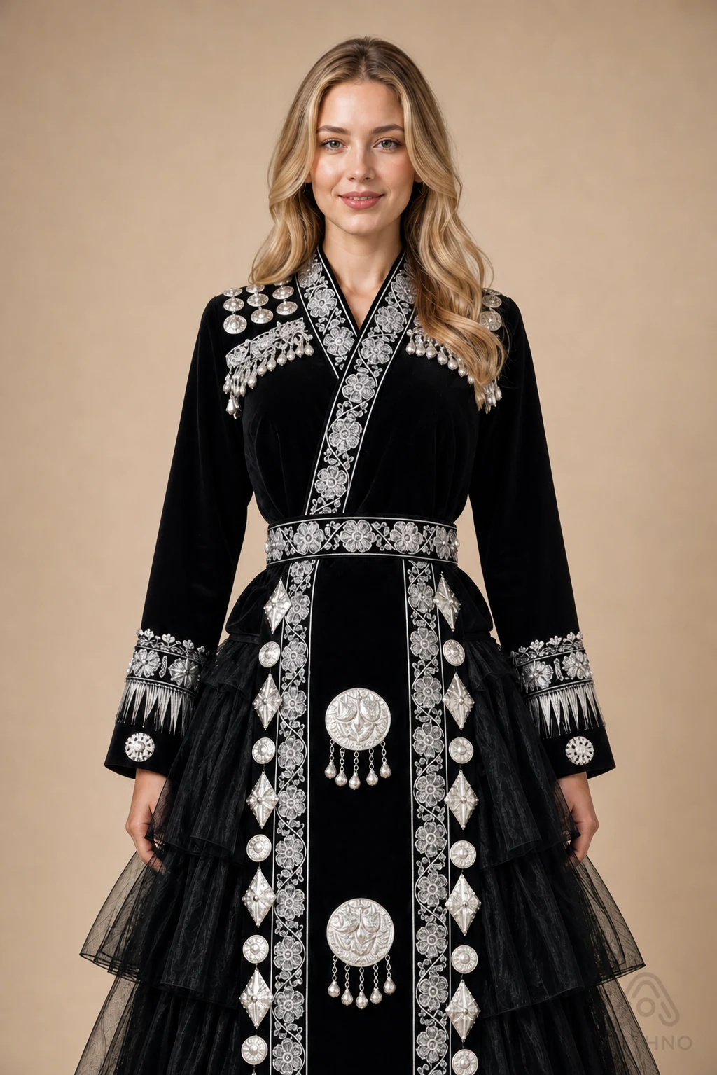 AETHNO Miao-Inspired Embroidered Women's Outfit - Look 325 - Image 5