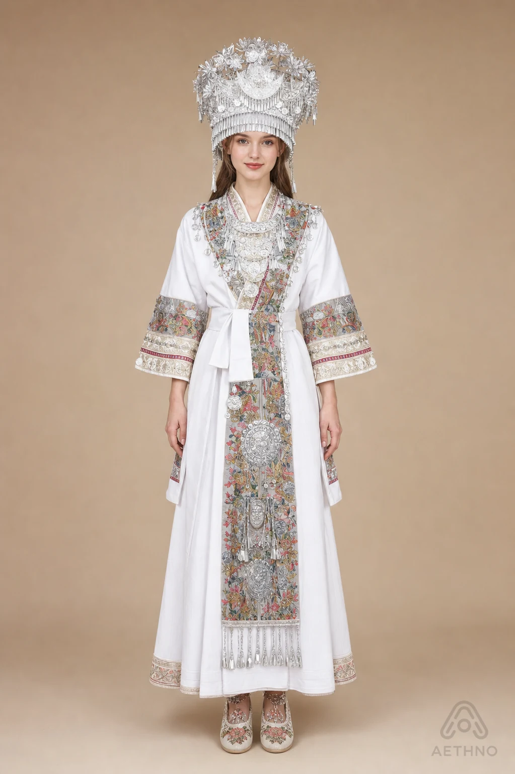 AETHNO Miao-Inspired Embroidered Women's Outfit - Look 327