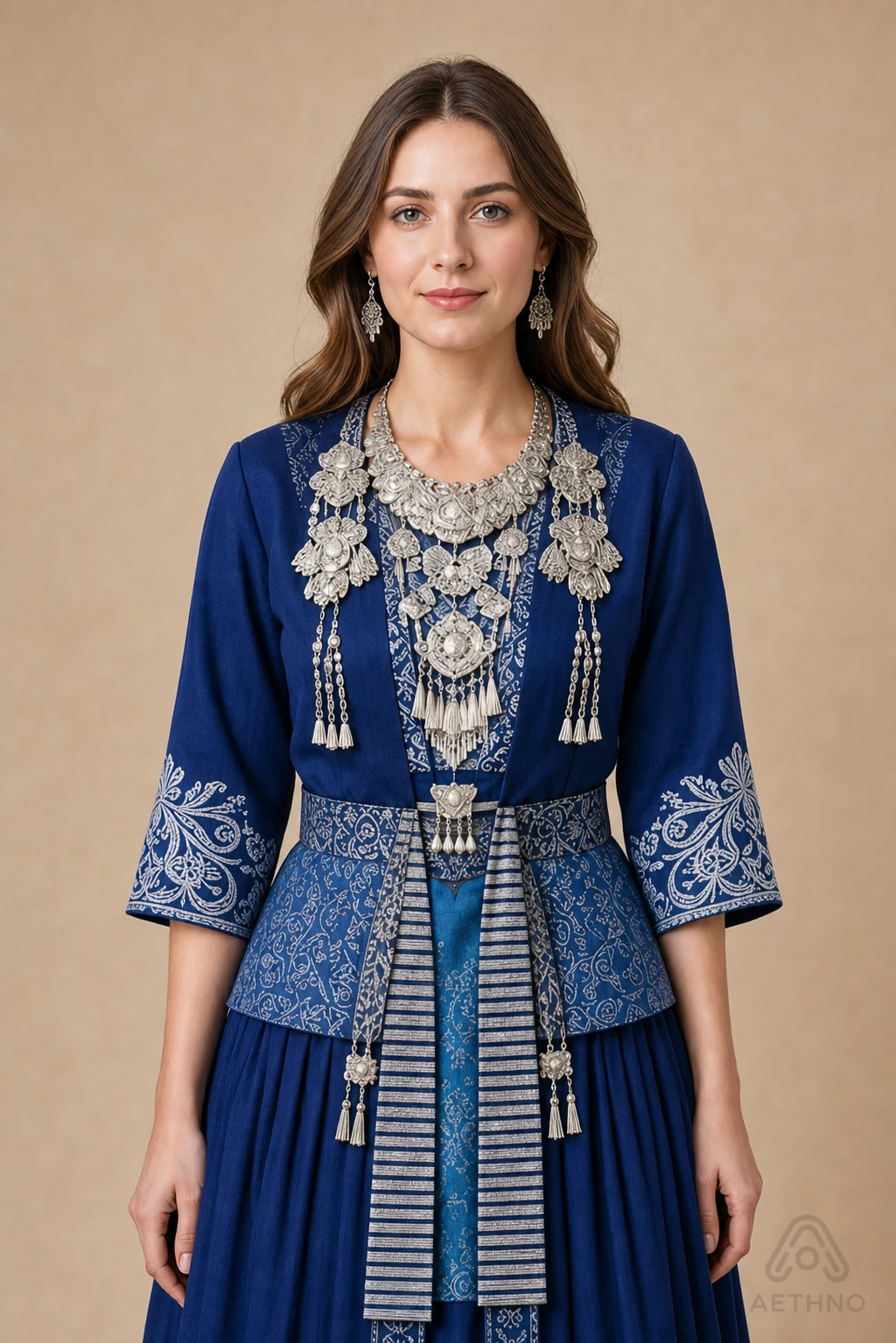 AETHNO Miao-Inspired Embroidered Women's Outfit - Look 330 - Image 5