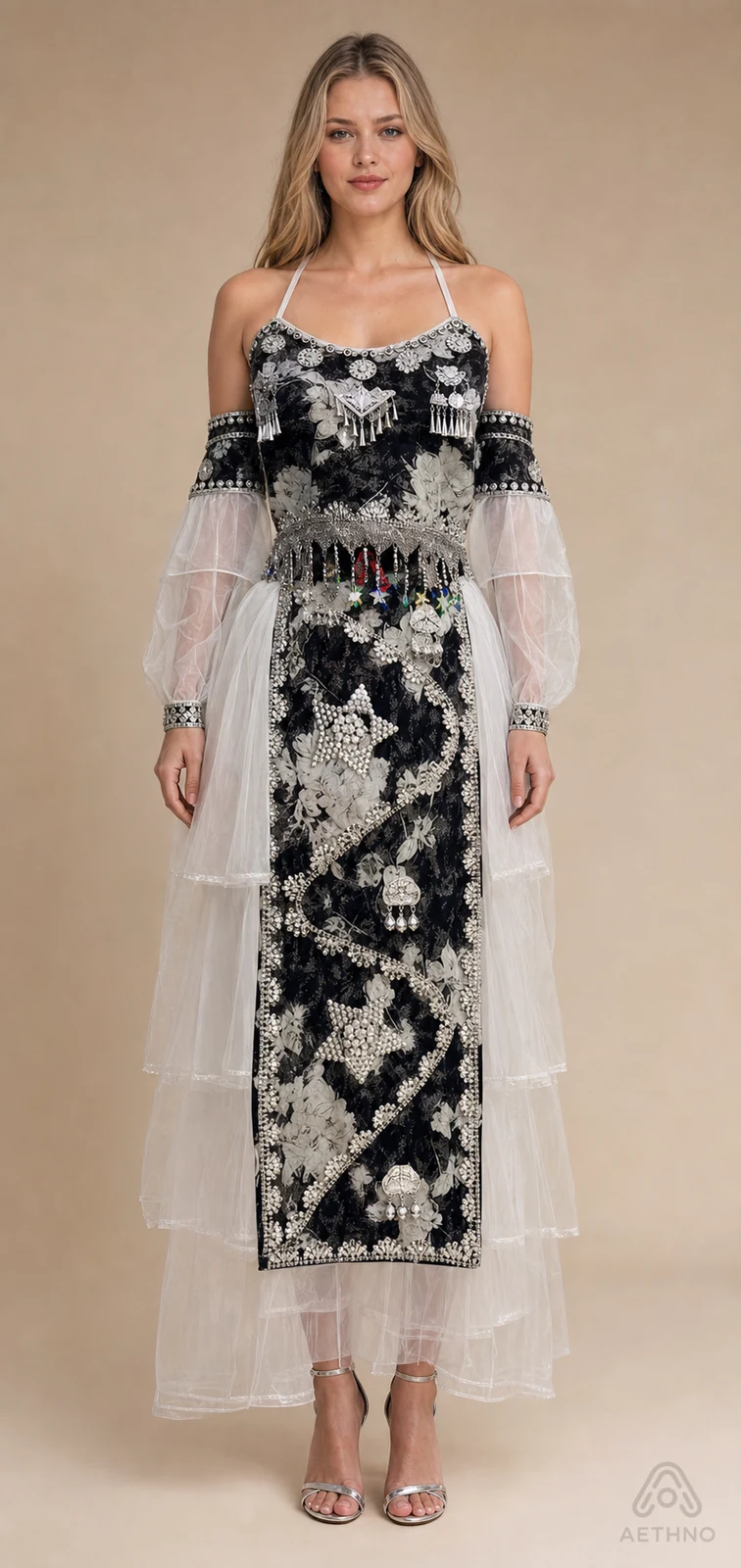 AETHNO Miao-Inspired Embroidered Women's Outfit - Look 331
