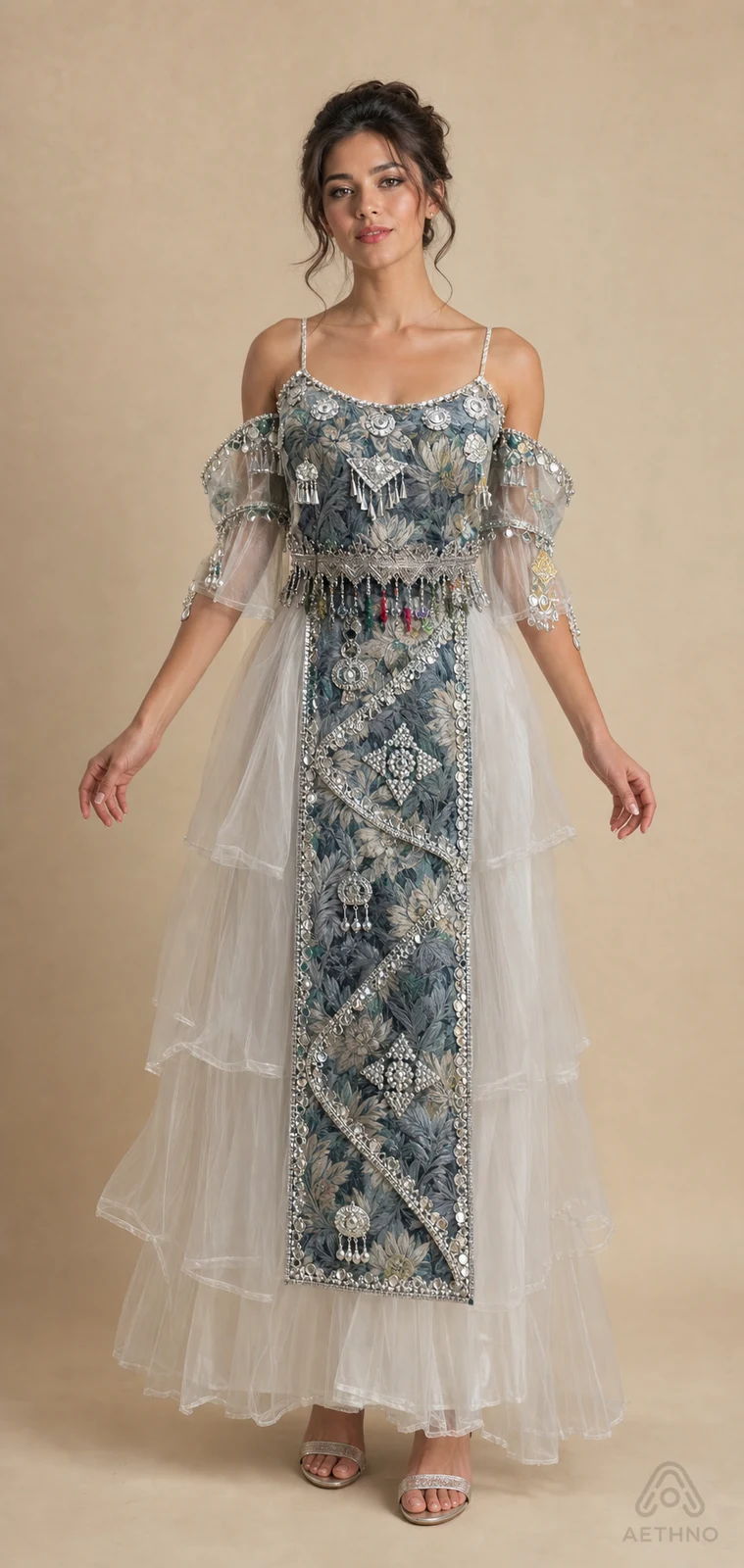 AETHNO Miao-Inspired Embroidered Women's Outfit - Look 332