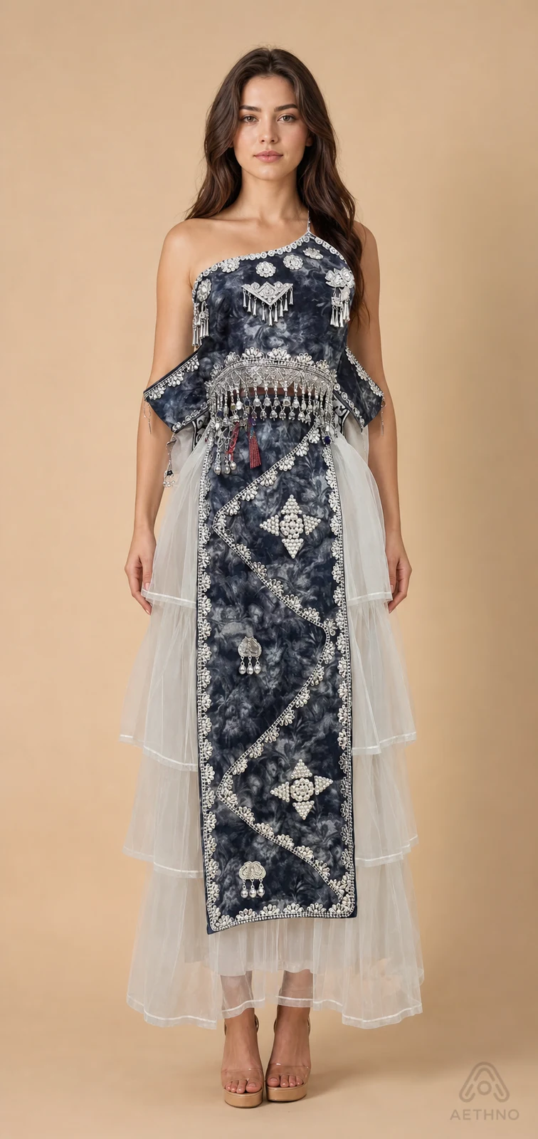 AETHNO Miao-Inspired Embroidered Women's Outfit - Look 333