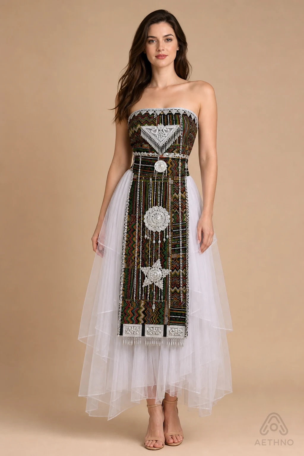 AETHNO Miao-Inspired Embroidered Women's Outfit - Look 334