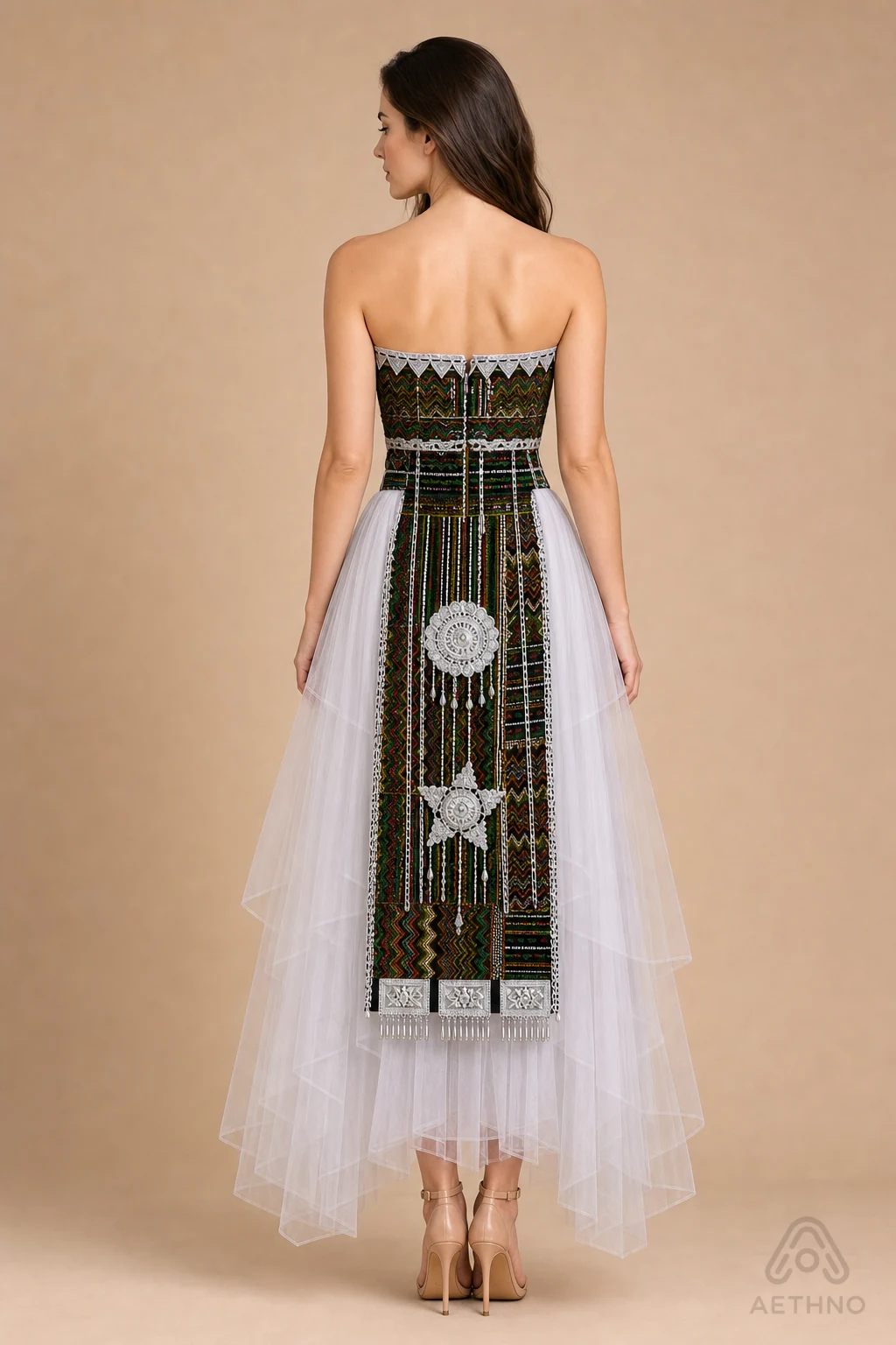 AETHNO Miao-Inspired Embroidered Women's Outfit - Look 334 - Image 4