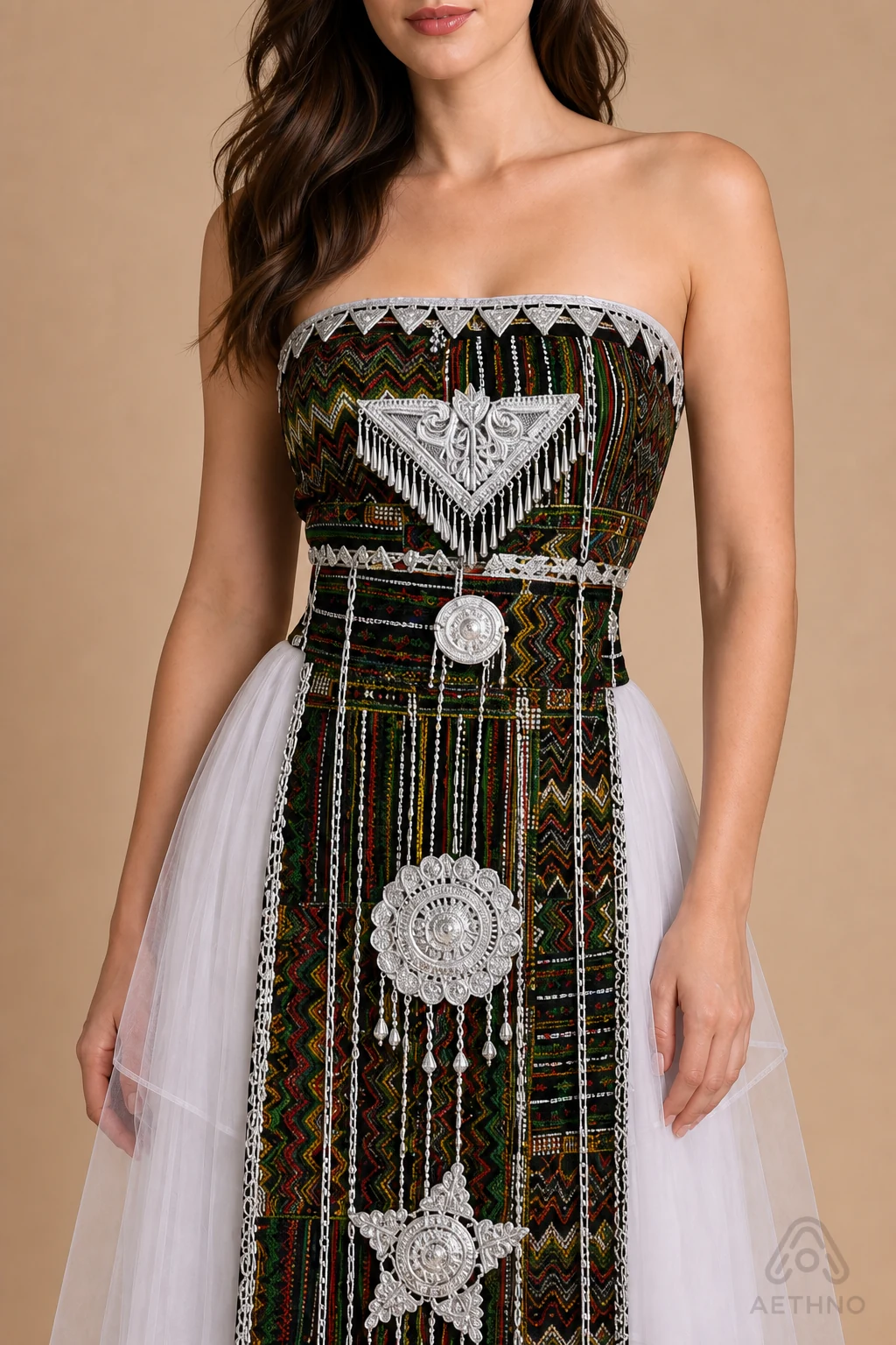 AETHNO Miao-Inspired Embroidered Women's Outfit - Look 334 - Image 6