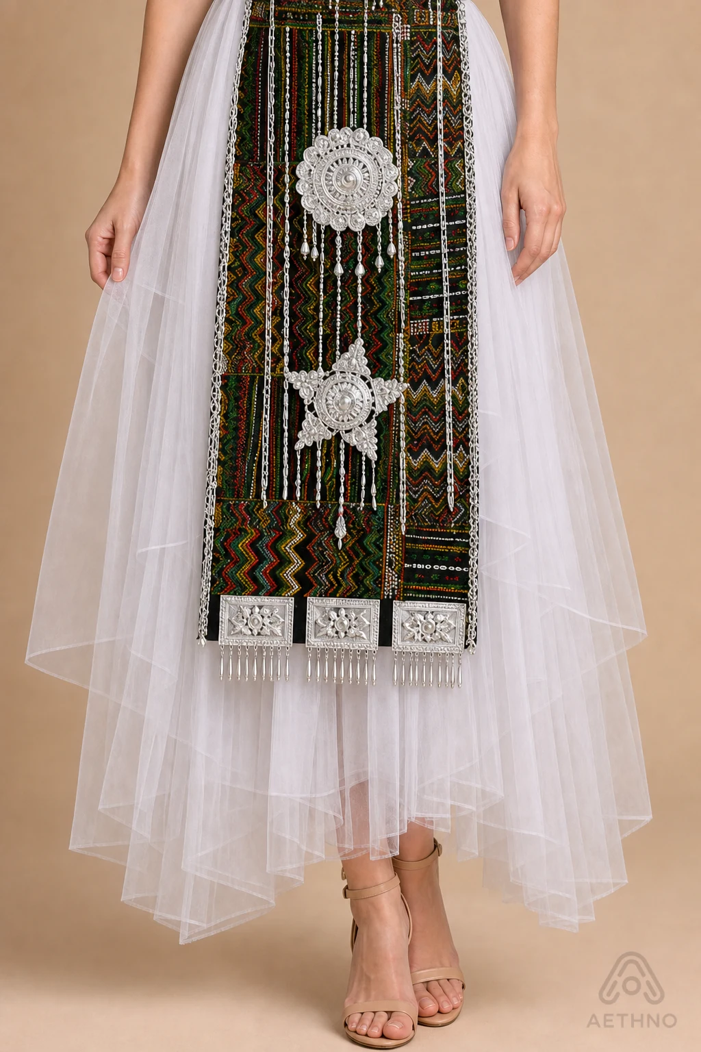 AETHNO Miao-Inspired Embroidered Women's Outfit - Look 334 - Image 8