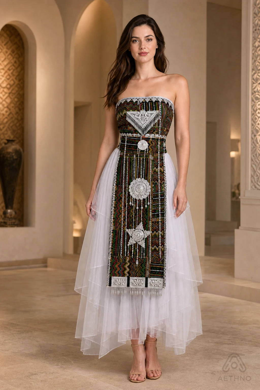 AETHNO Miao-Inspired Embroidered Women's Outfit - Look 334 - Image 9