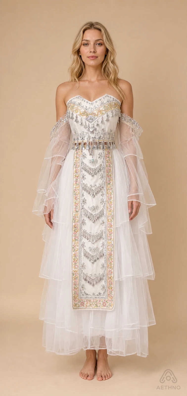 AETHNO Miao-Inspired Embroidered Women's Outfit - Look 335