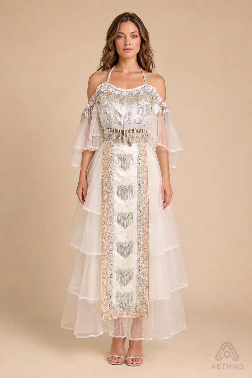 AETHNO Miao-Inspired Embroidered Women's Outfit - Look 338