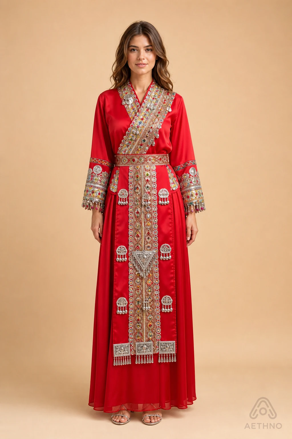 AETHNO Miao-Inspired Embroidered Women's Outfit - Look 343