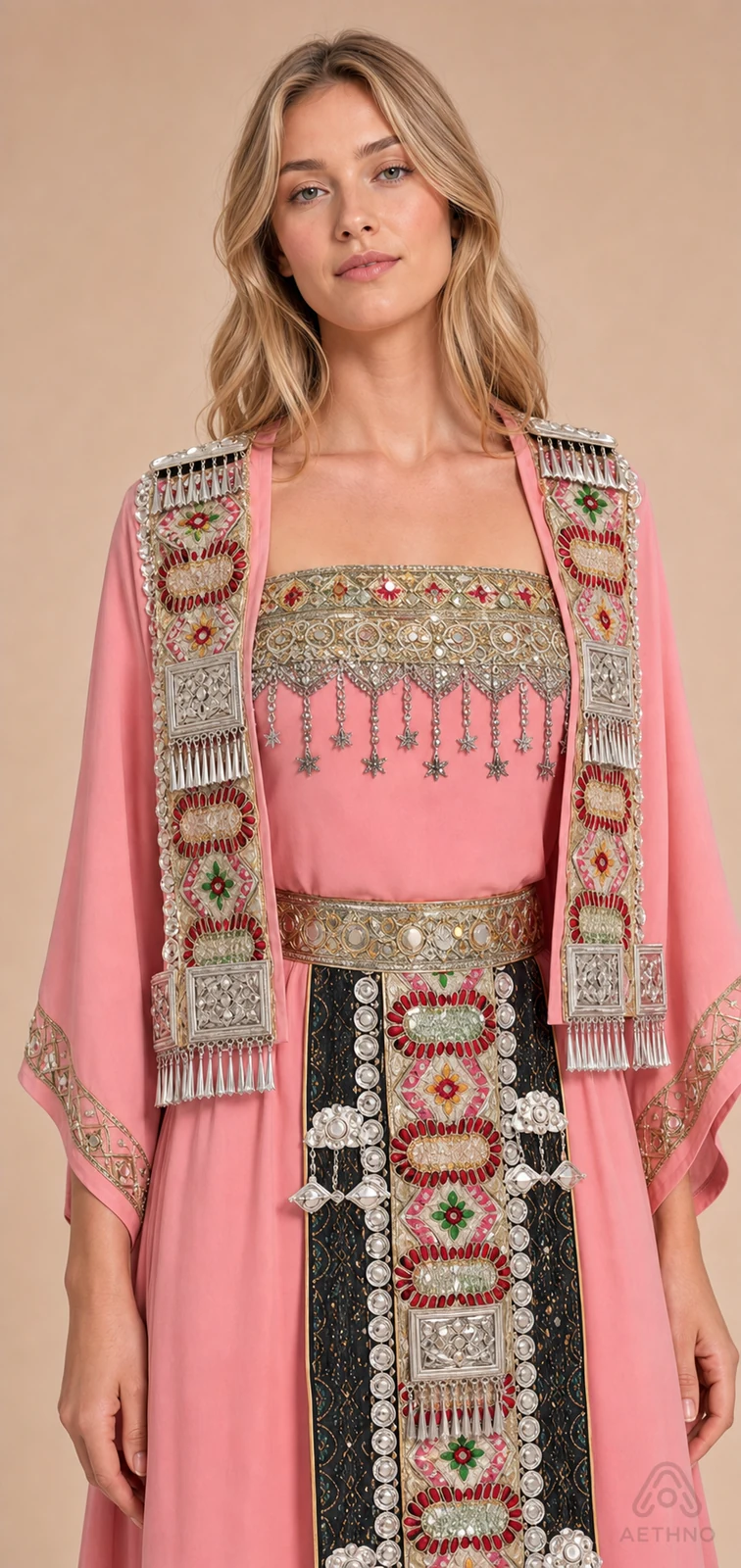 AETHNO Miao-Inspired Embroidered Women's Outfit - Look 345 - Image 5