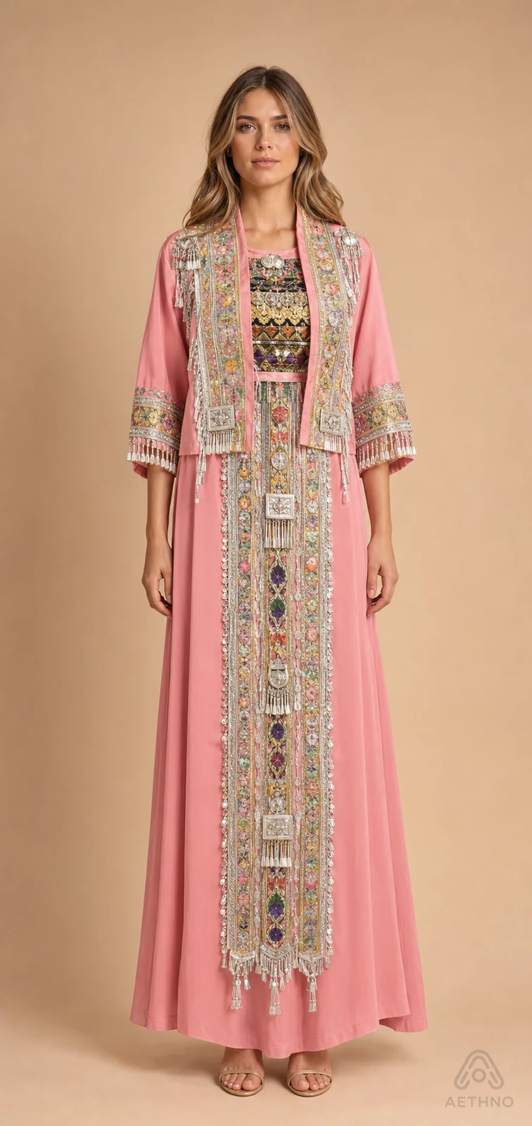 AETHNO Miao-Inspired Embroidered Women's Outfit - Look 347