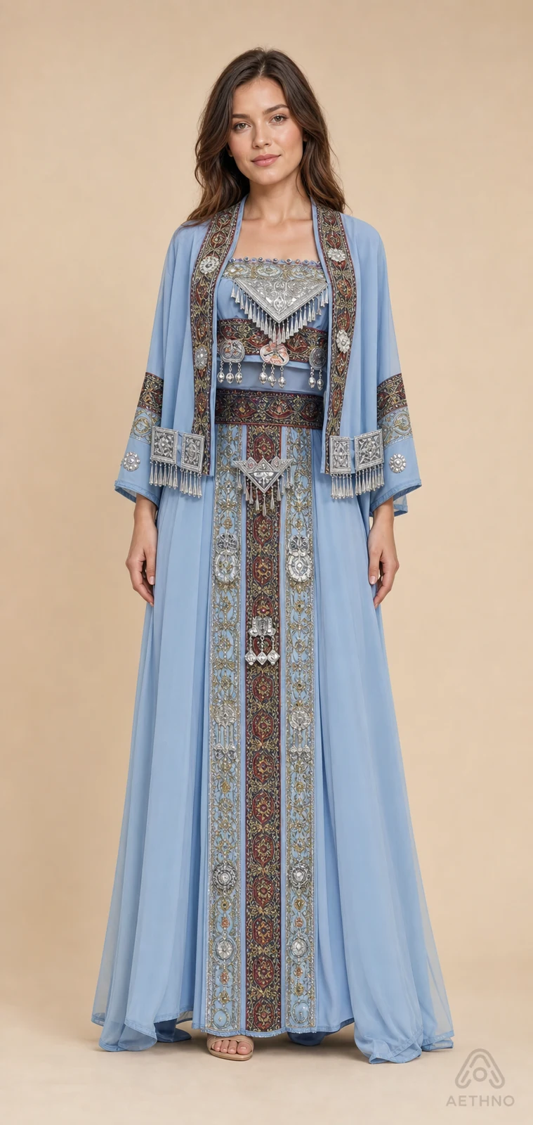 AETHNO Miao-Inspired Embroidered Women's Outfit - Look 348