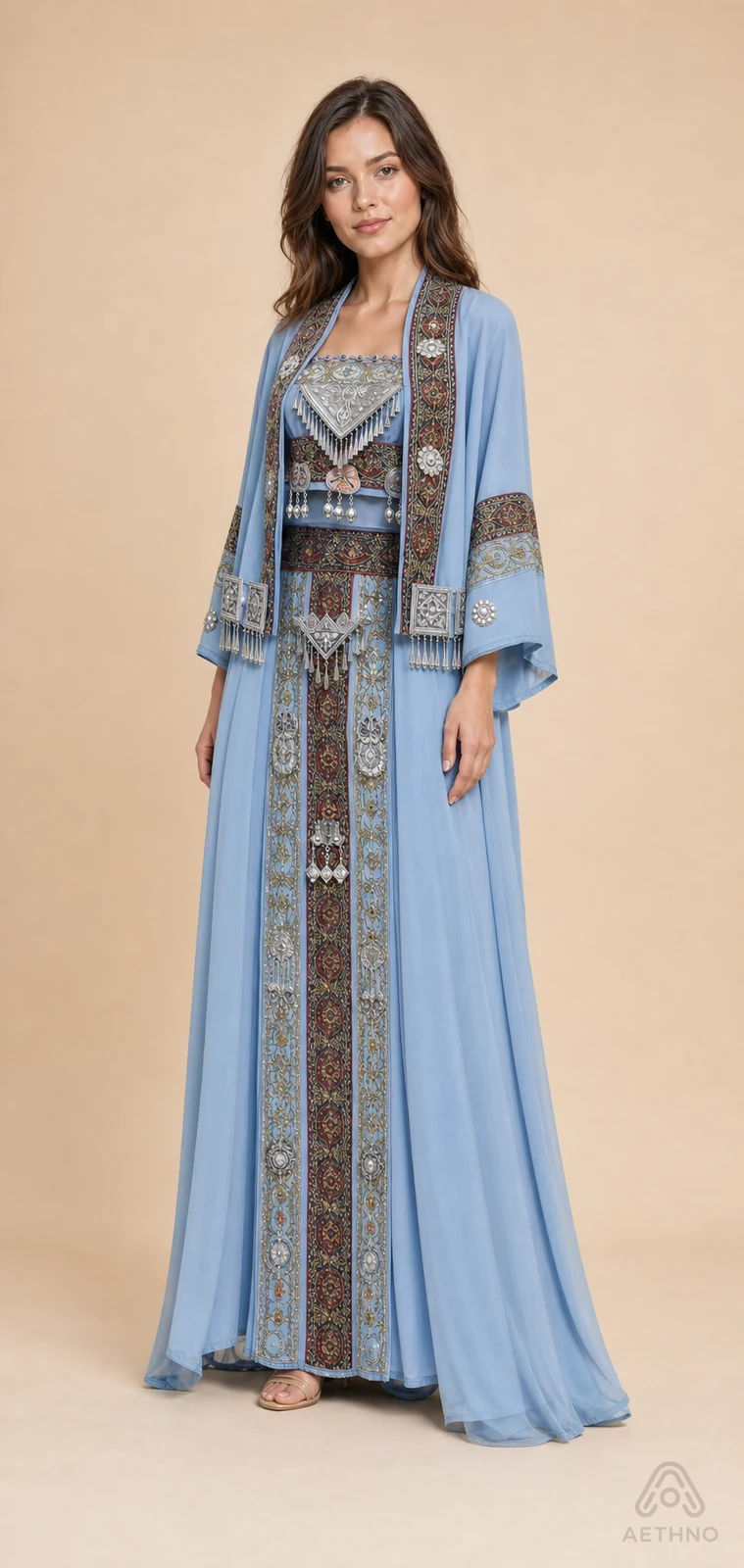 AETHNO Miao-Inspired Embroidered Women's Outfit - Look 348 - Image 2