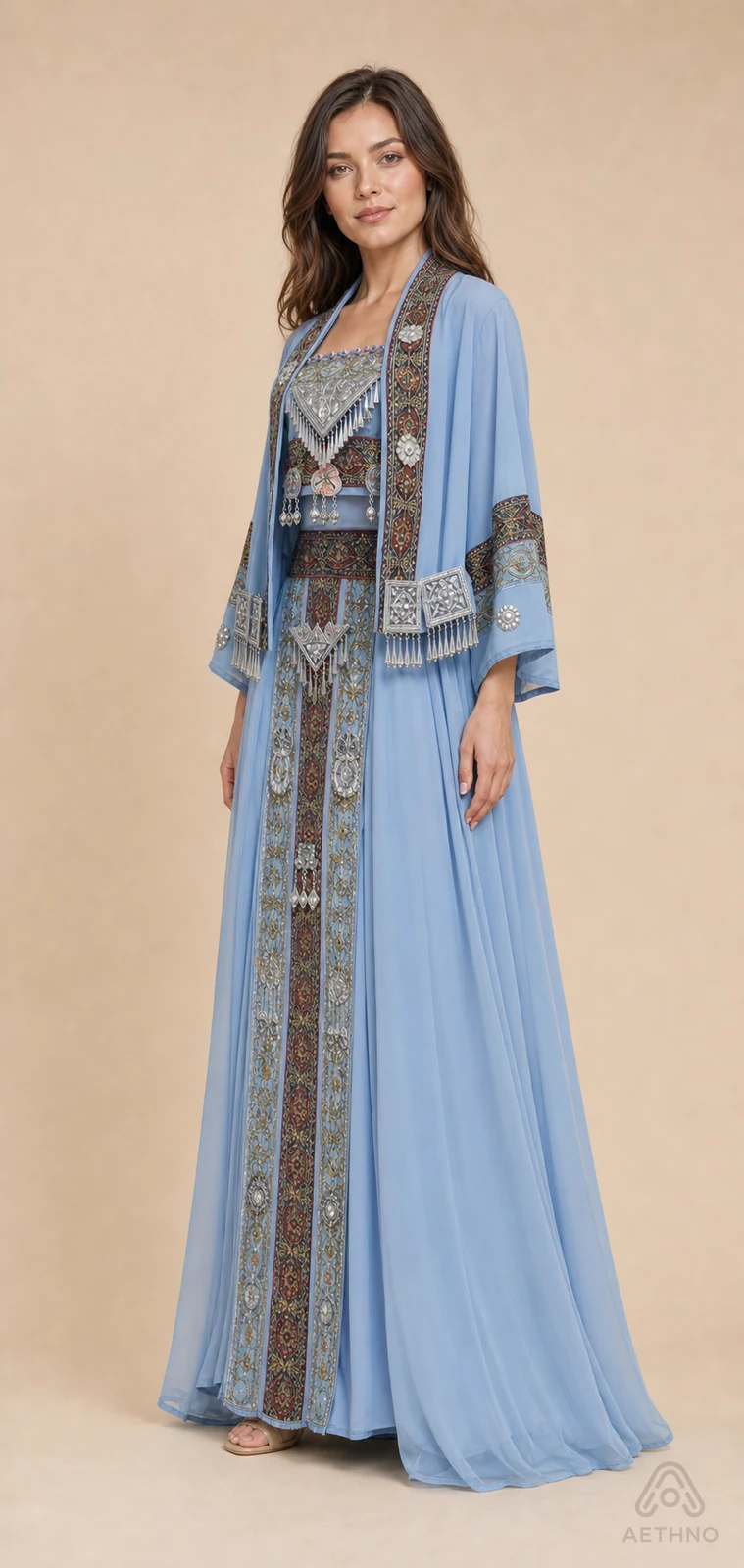 AETHNO Miao-Inspired Embroidered Women's Outfit - Look 348 - Image 3
