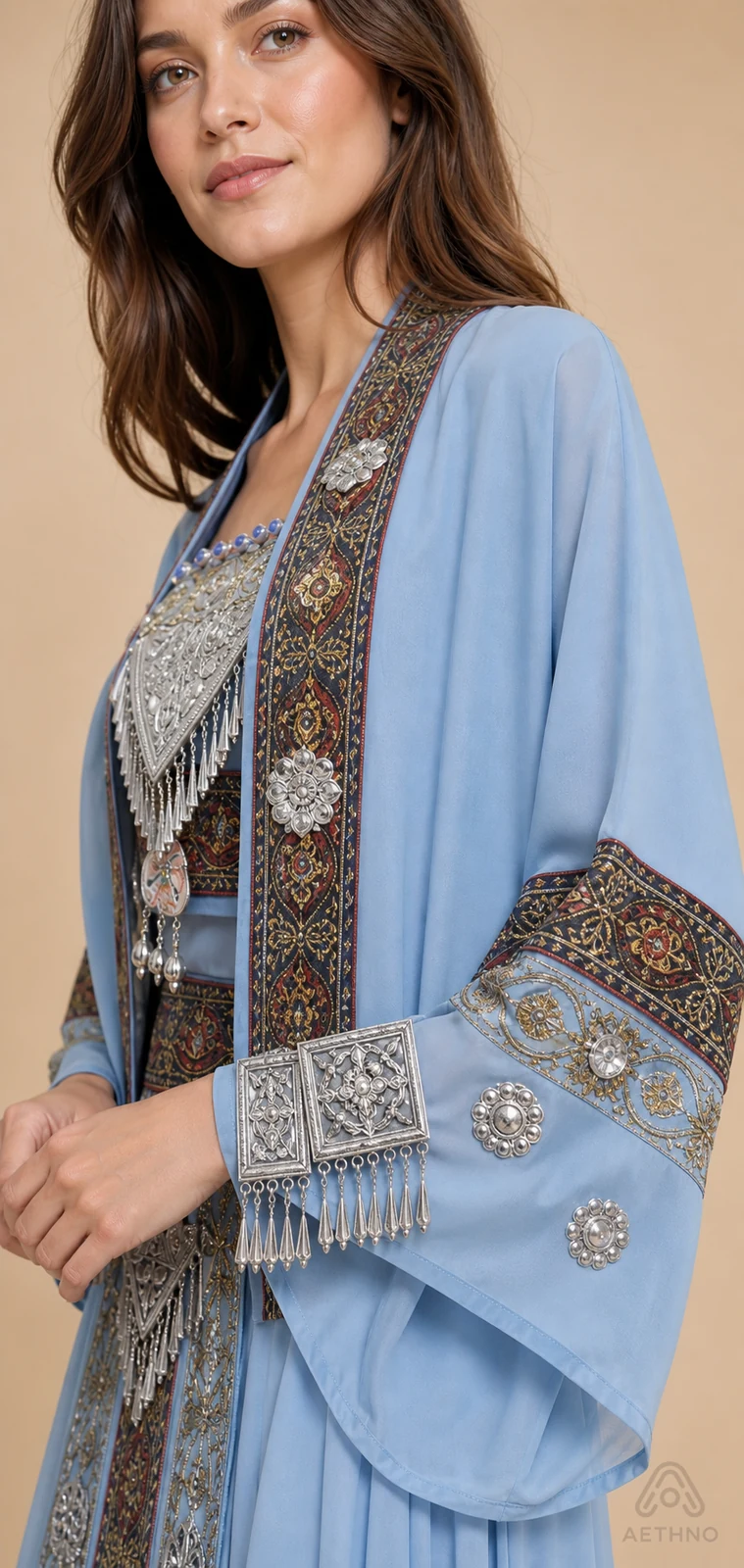 AETHNO Miao-Inspired Embroidered Women's Outfit - Look 348 - Image 7